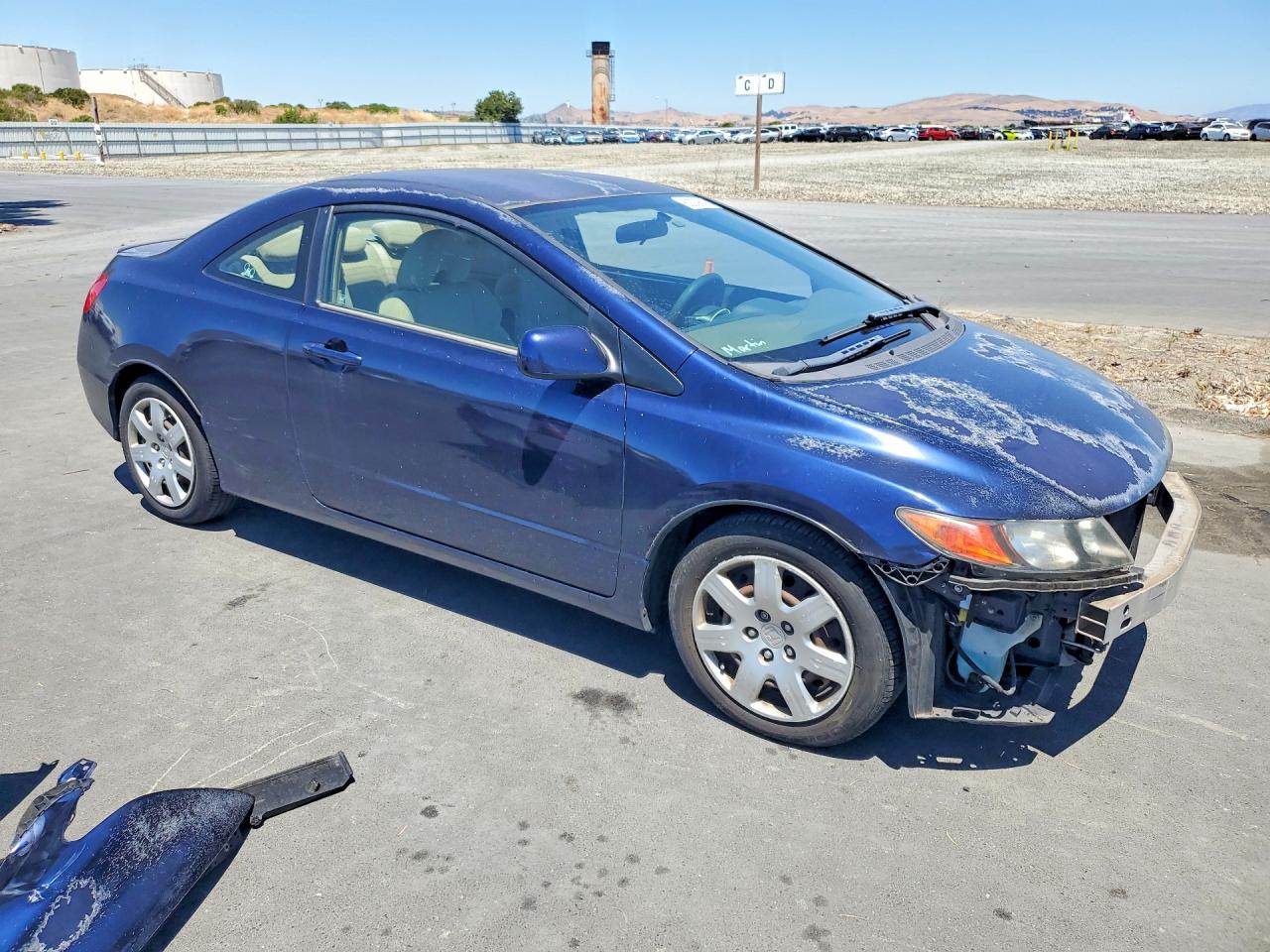 2006 Honda Civic Lx Blue vin: 2HGFG12656H543010