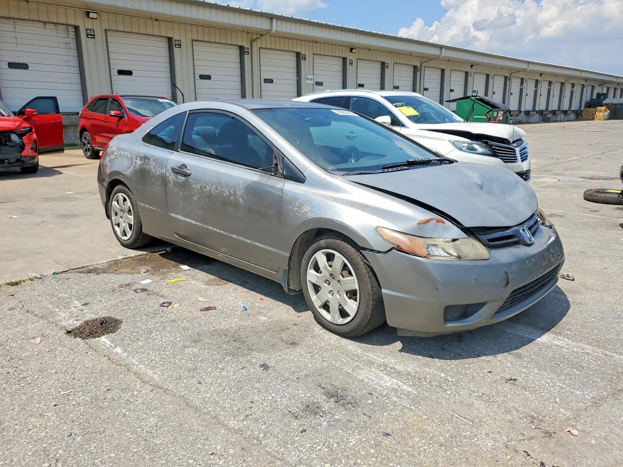 2007 Honda Civic Lx Gray vin: 2HGFG12657H517654