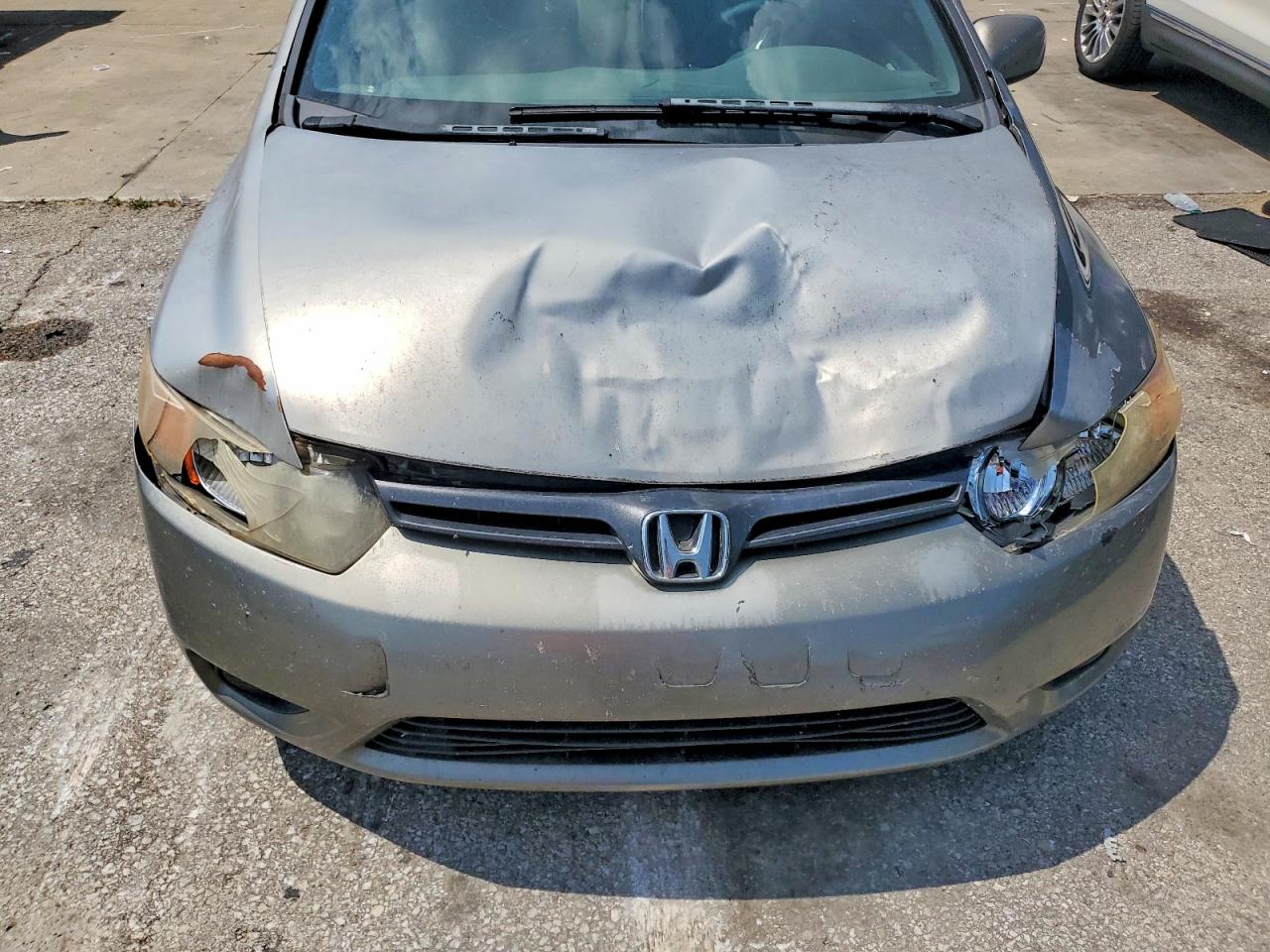2007 Honda Civic Lx Gray vin: 2HGFG12657H517654