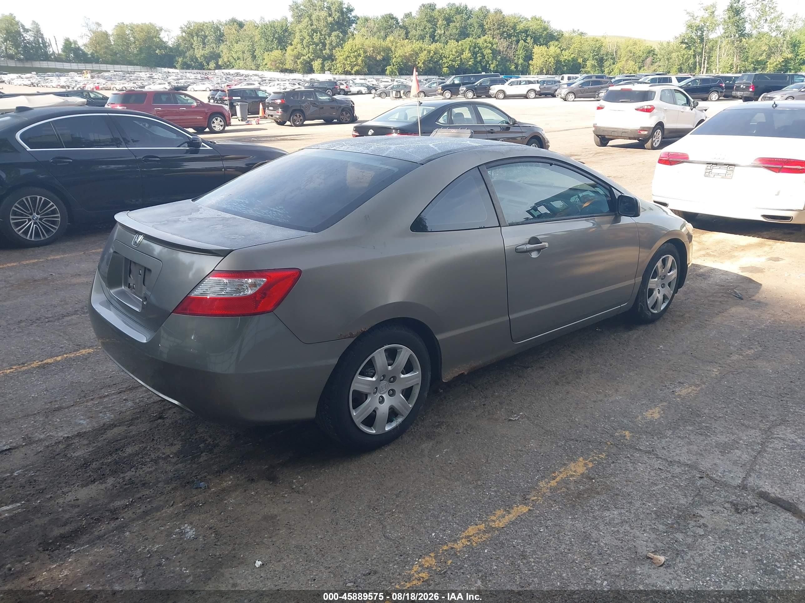 2007 Honda Civic Lx Серый vin: 2HGFG12657H524975