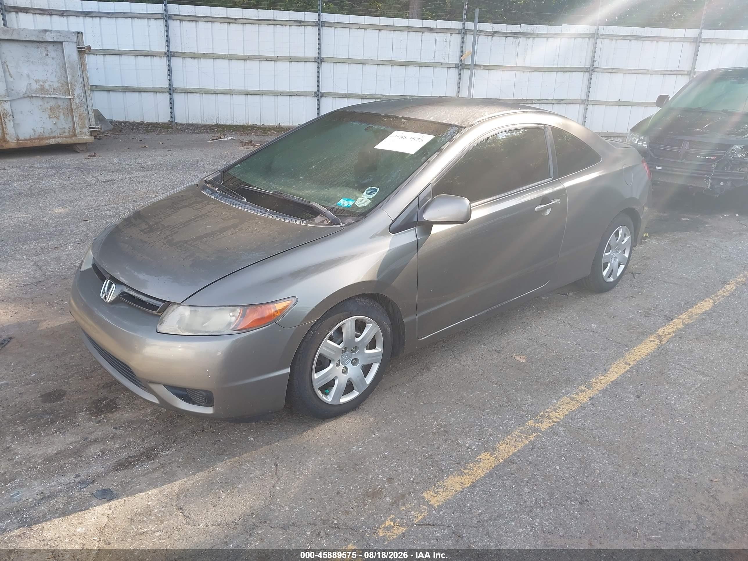 2007 Honda Civic Lx Серый vin: 2HGFG12657H524975