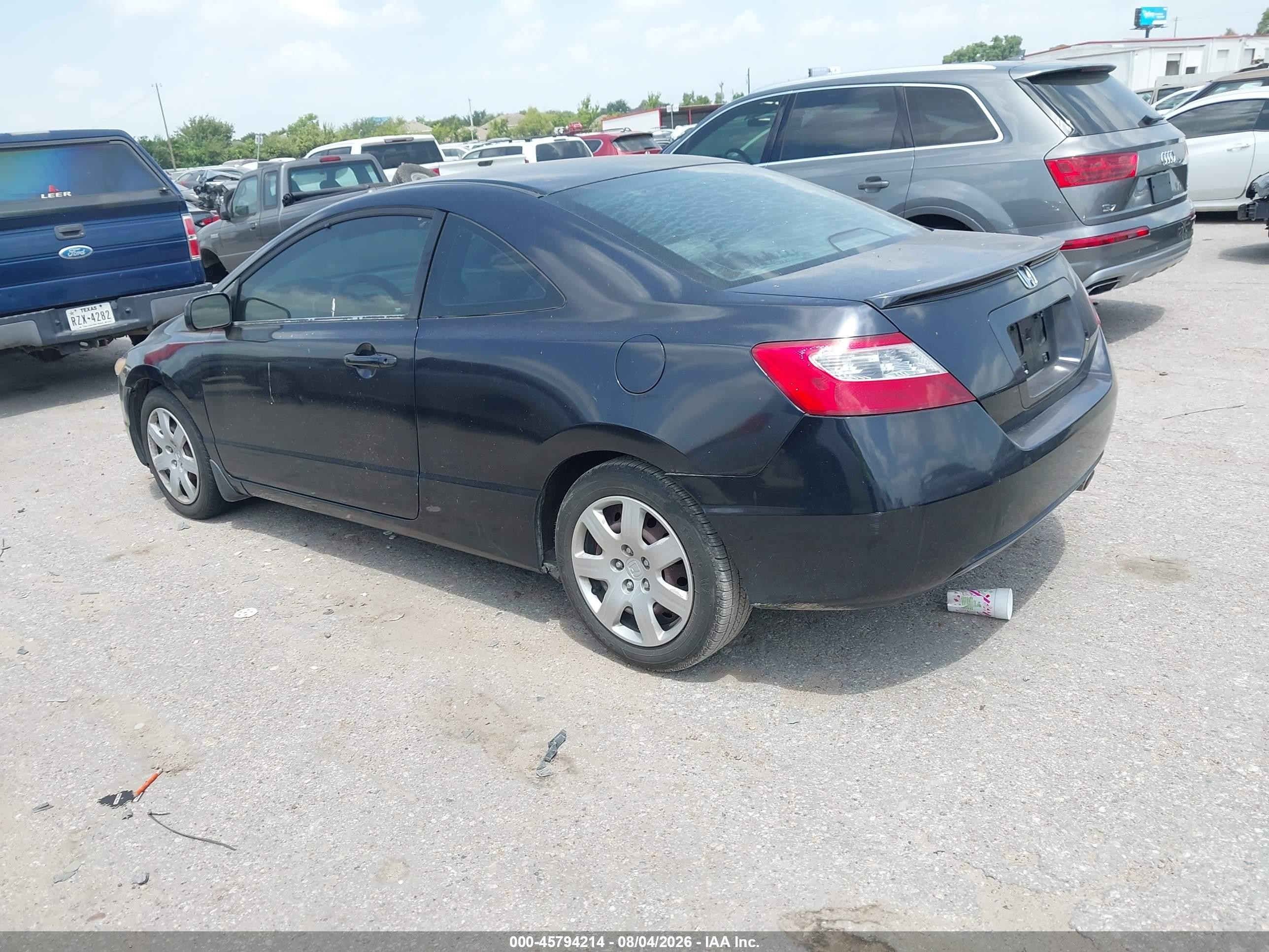2007 Honda Civic Lx Blue vin: 2HGFG12657H528069