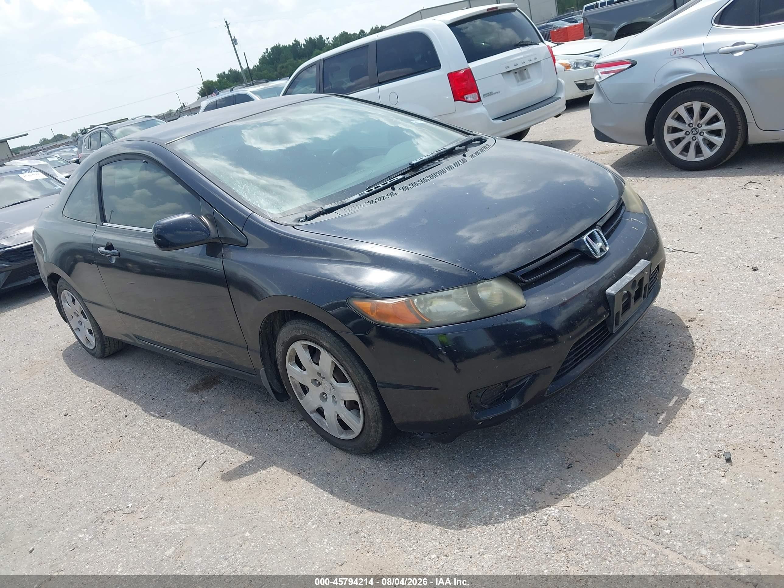 2007 Honda Civic Lx Blue vin: 2HGFG12657H528069
