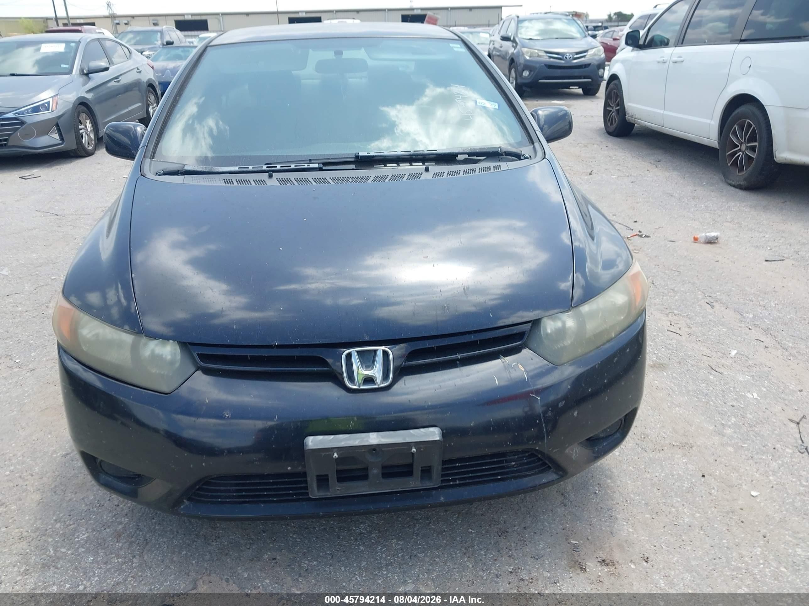 2007 Honda Civic Lx Blue vin: 2HGFG12657H528069