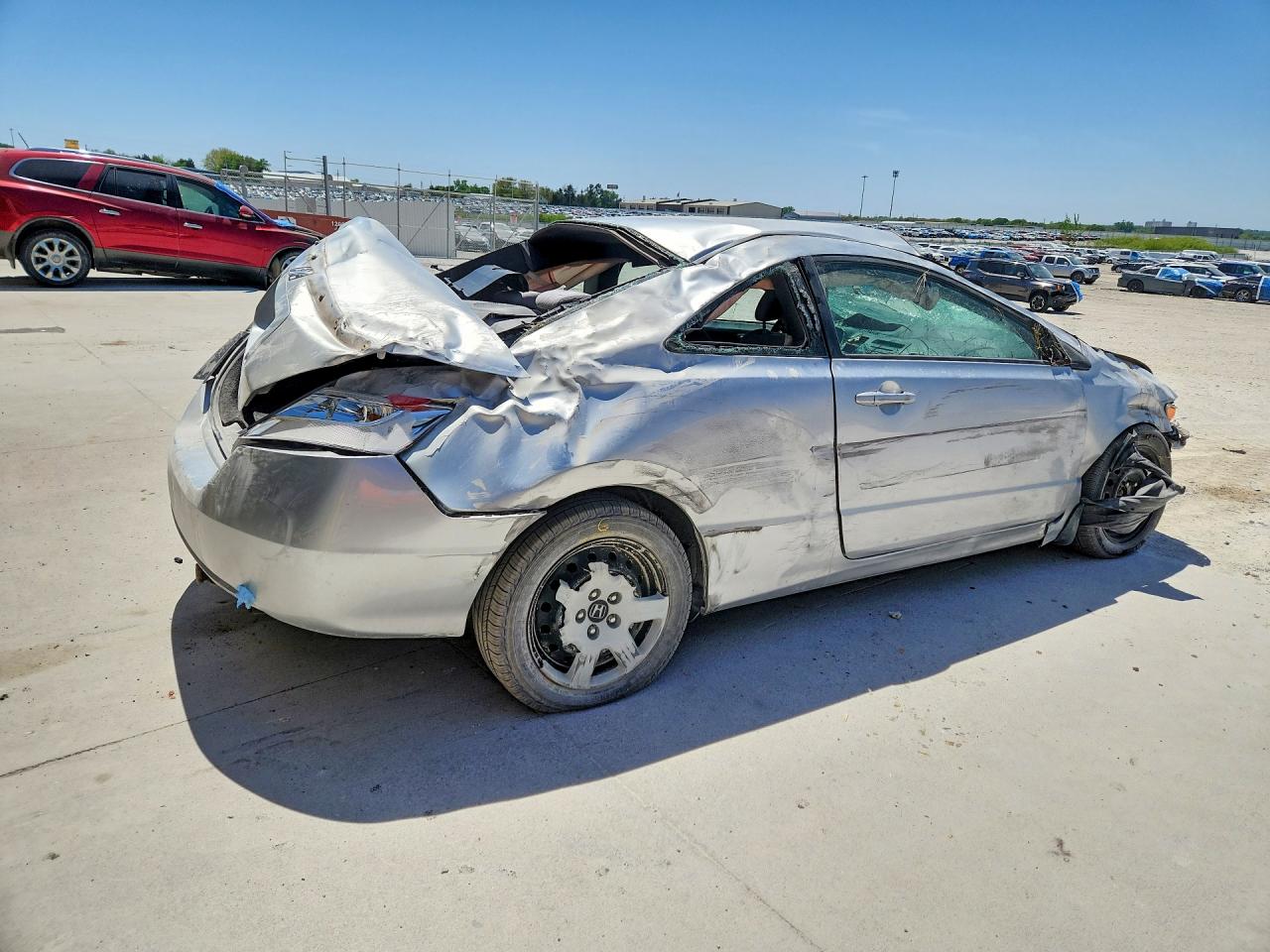 2007 Honda Civic Lx Серый vin: 2HGFG12657H540562