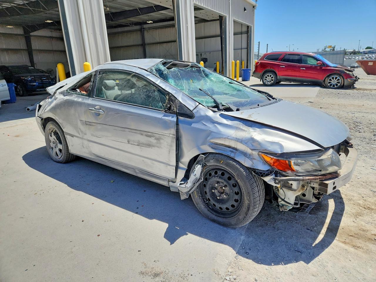 2007 Honda Civic Lx Серый vin: 2HGFG12657H540562