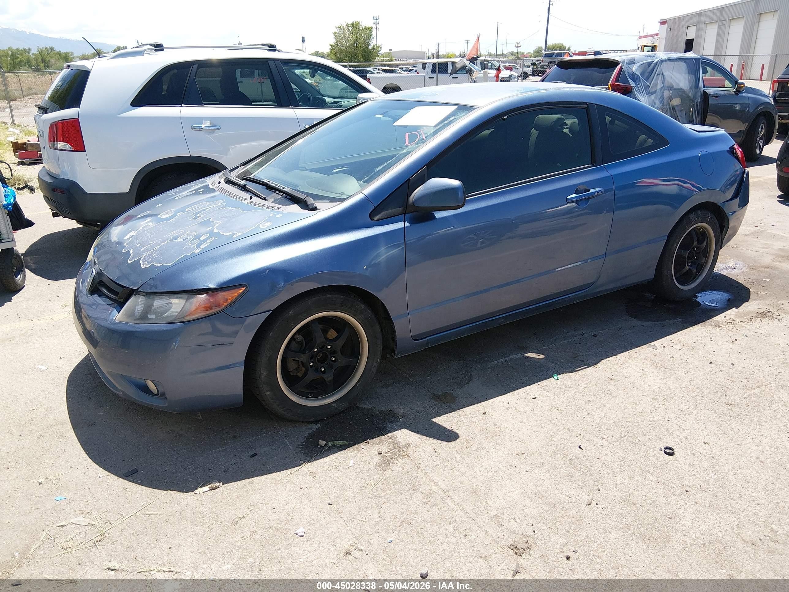 2008 Honda Civic Lx Blue vin: 2HGFG12658H502377