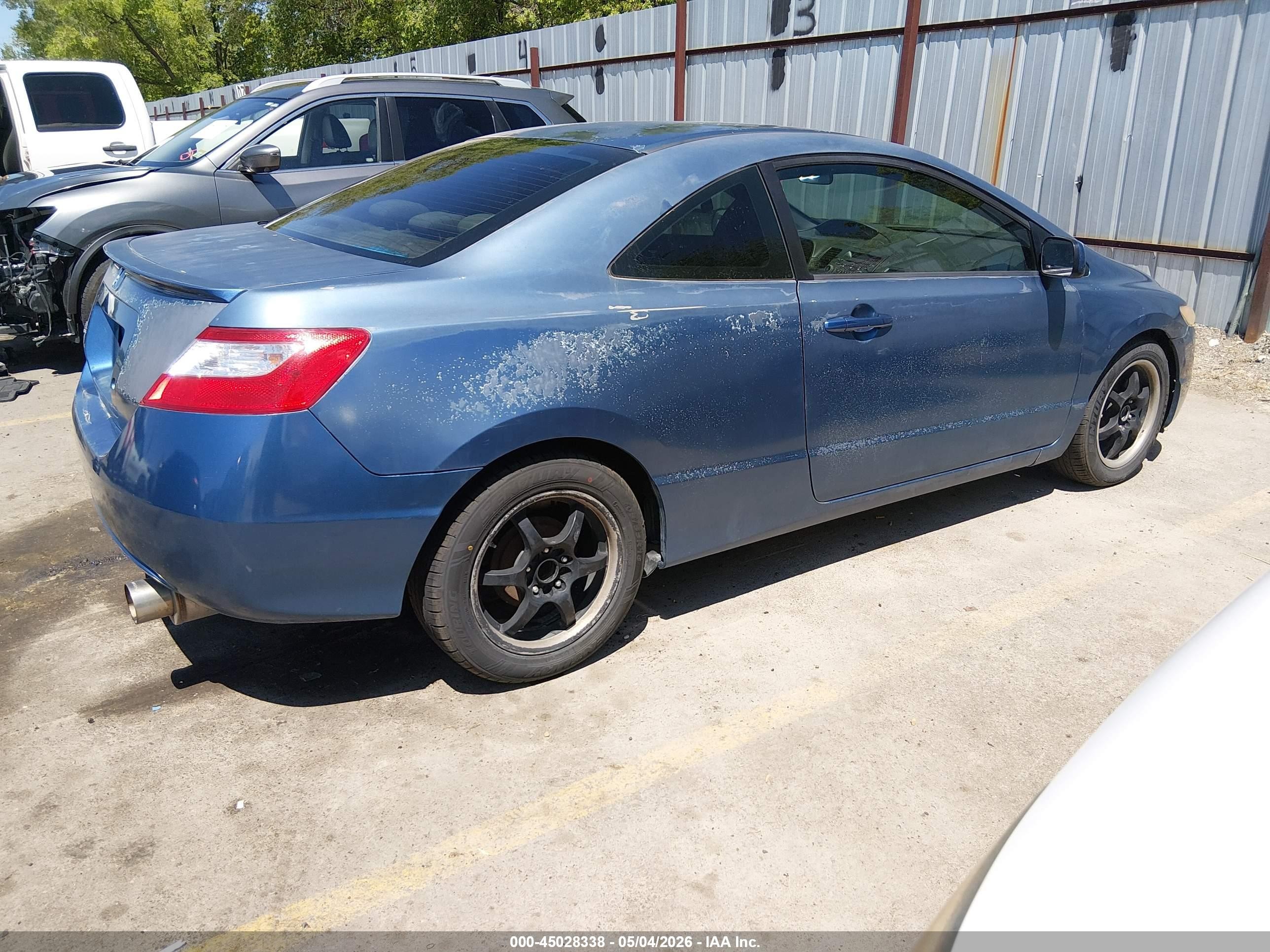 2008 Honda Civic Lx Blue vin: 2HGFG12658H502377