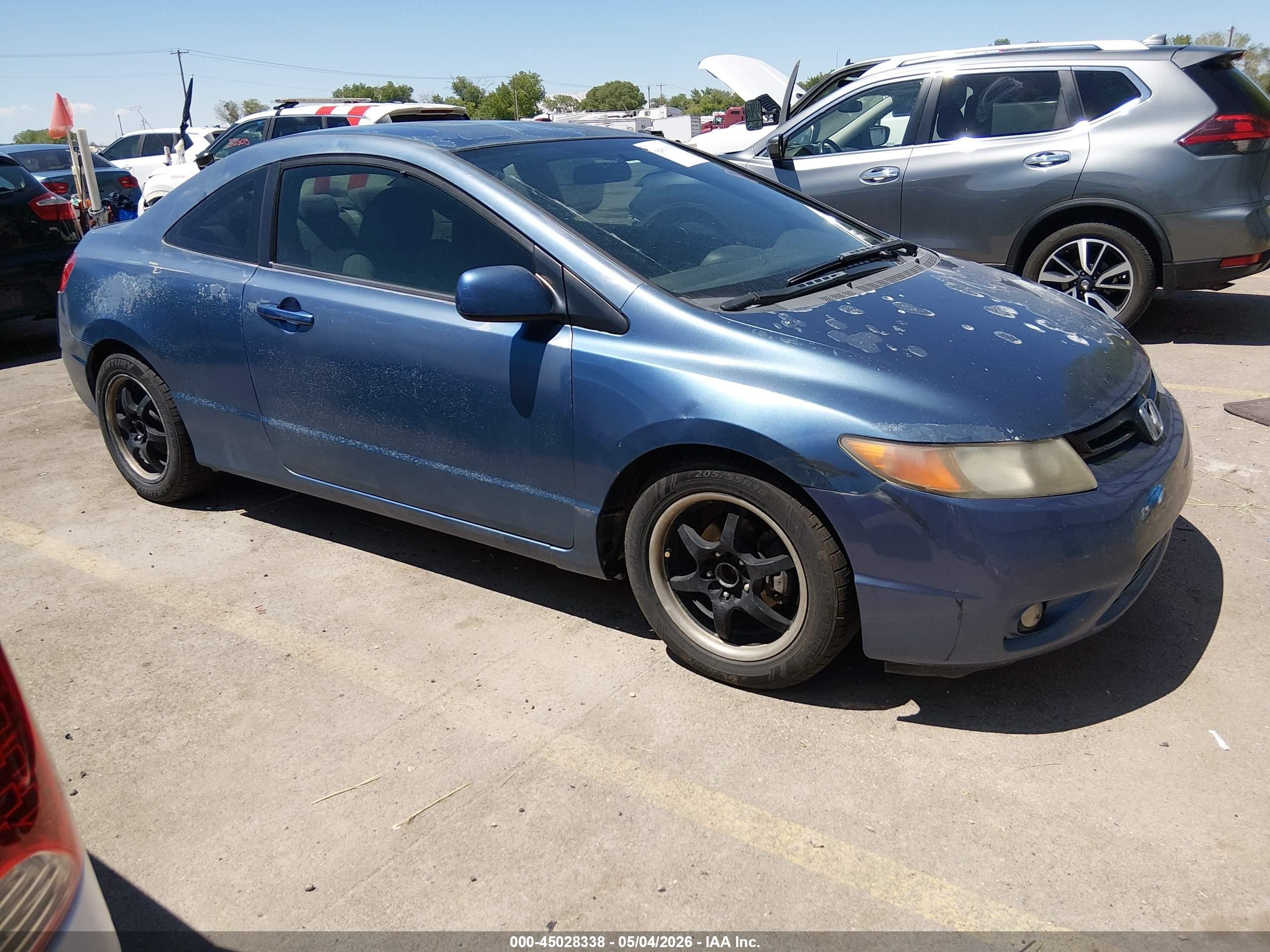 2008 Honda Civic Lx Blue vin: 2HGFG12658H502377