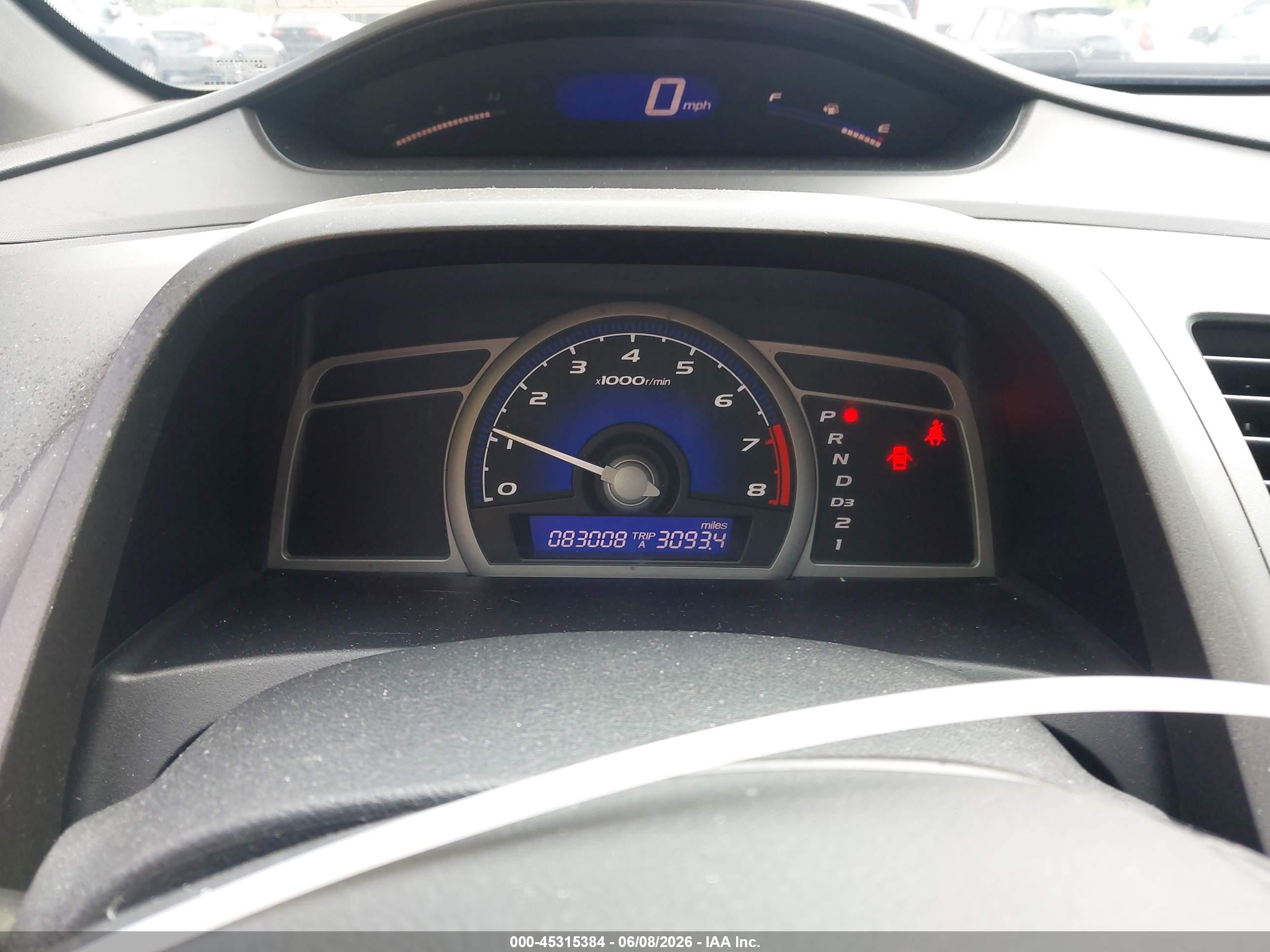 2008 Honda Civic Lx Blue vin: 2HGFG12658H502668
