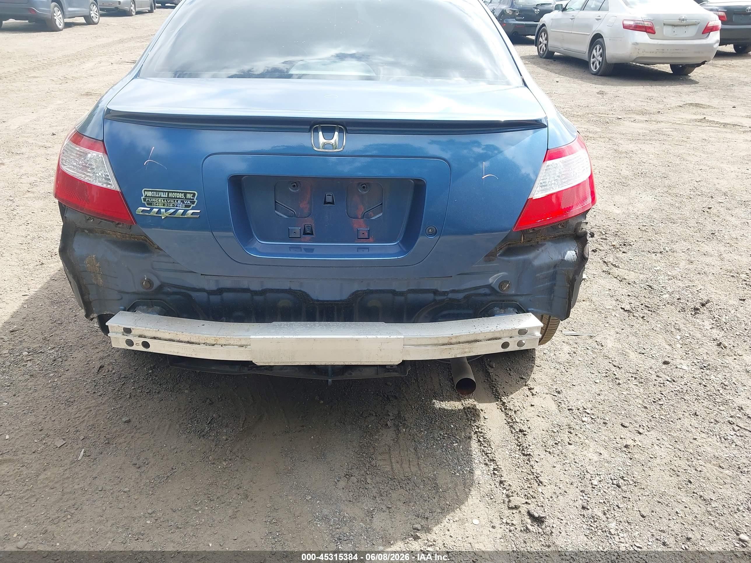 2008 Honda Civic Lx Blue vin: 2HGFG12658H502668
