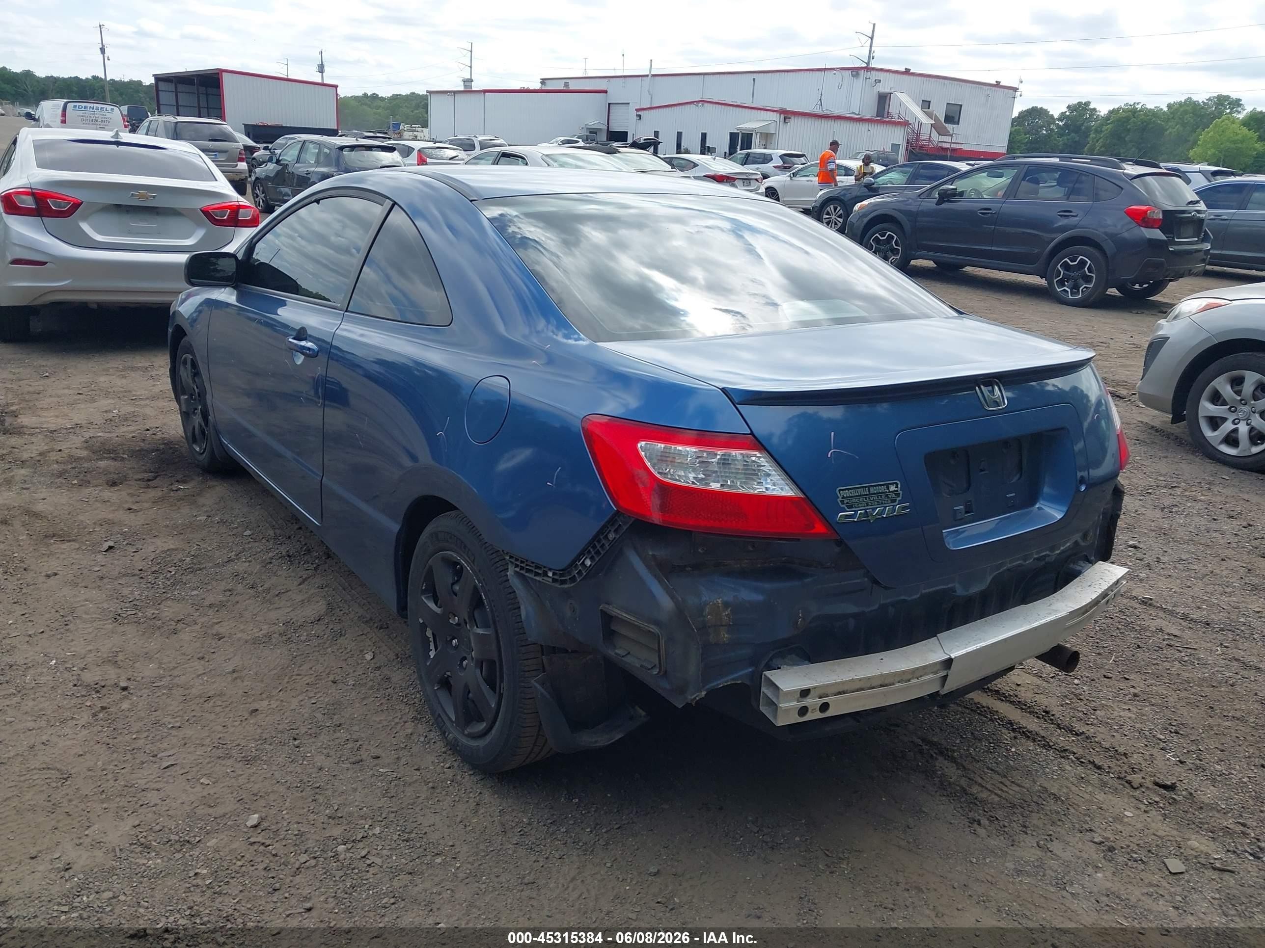 2008 Honda Civic Lx Blue vin: 2HGFG12658H502668