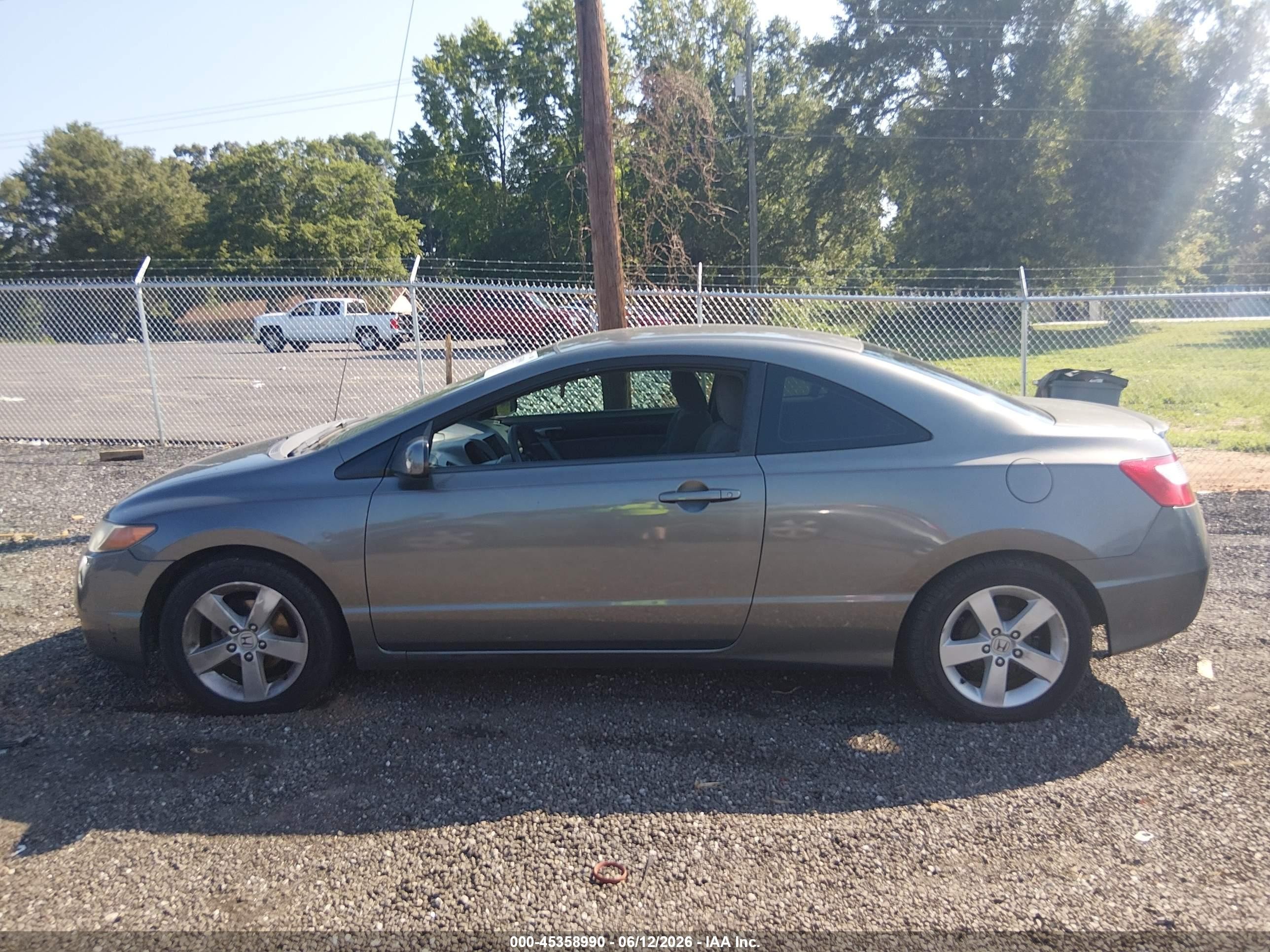 2008 Honda Civic Lx Gray vin: 2HGFG12658H548274