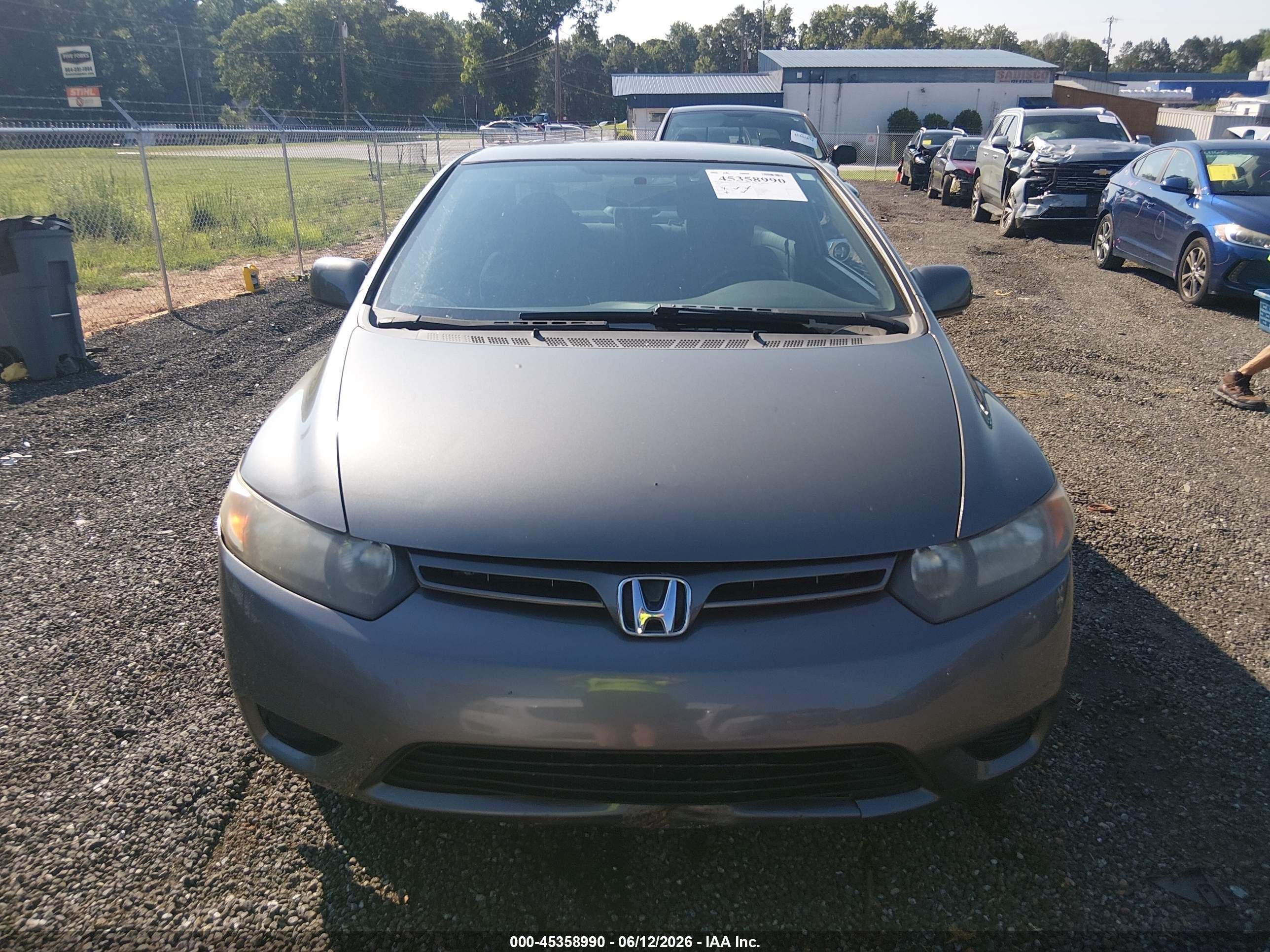 2008 Honda Civic Lx Gray vin: 2HGFG12658H548274