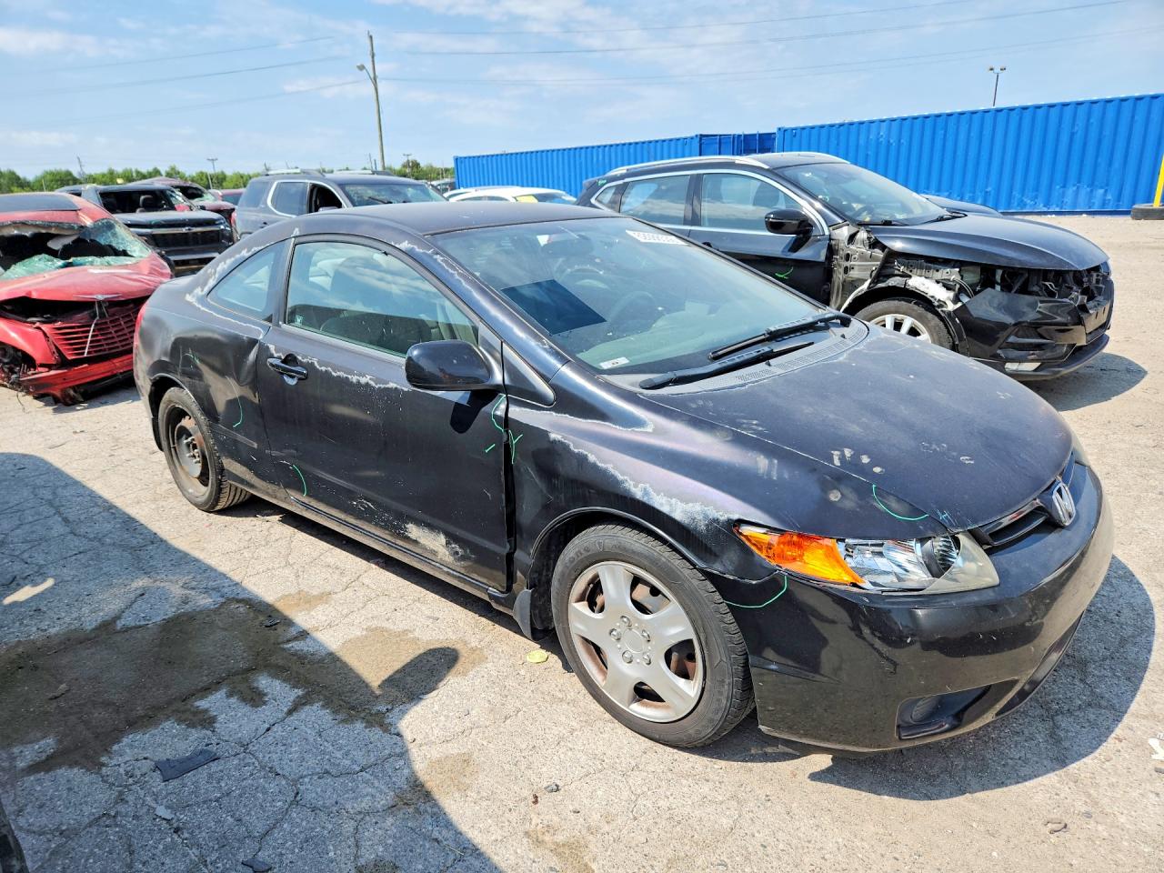2008 Honda Civic Lx Blue vin: 2HGFG12658H554799