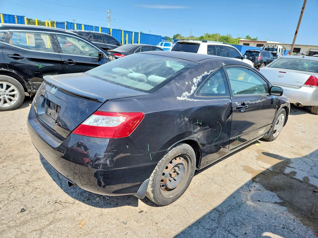 2008 Honda Civic Lx Blue vin: 2HGFG12658H554799