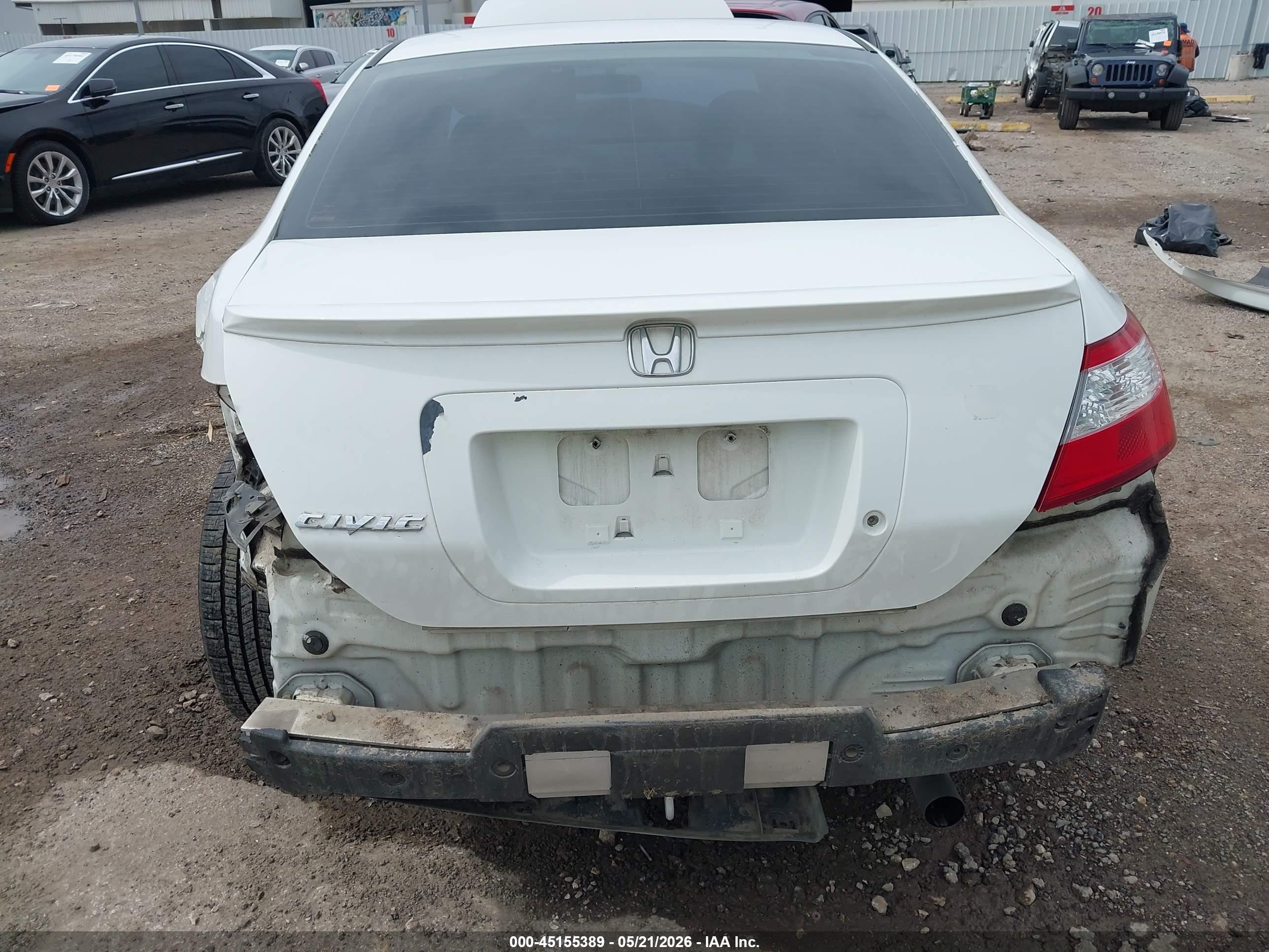 2008 Honda Civic Lx White vin: 2HGFG12658H565365