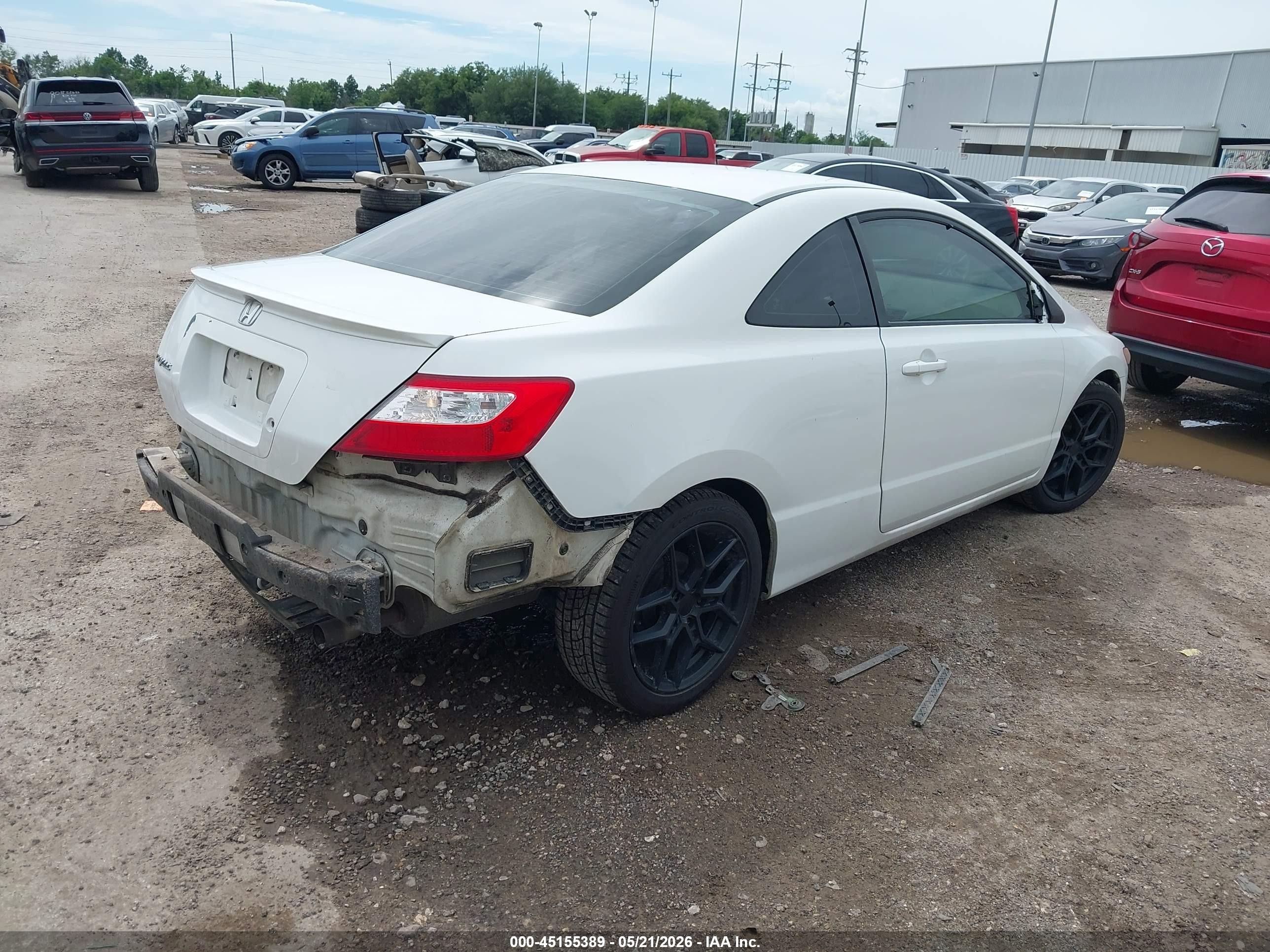 2008 Honda Civic Lx White vin: 2HGFG12658H565365