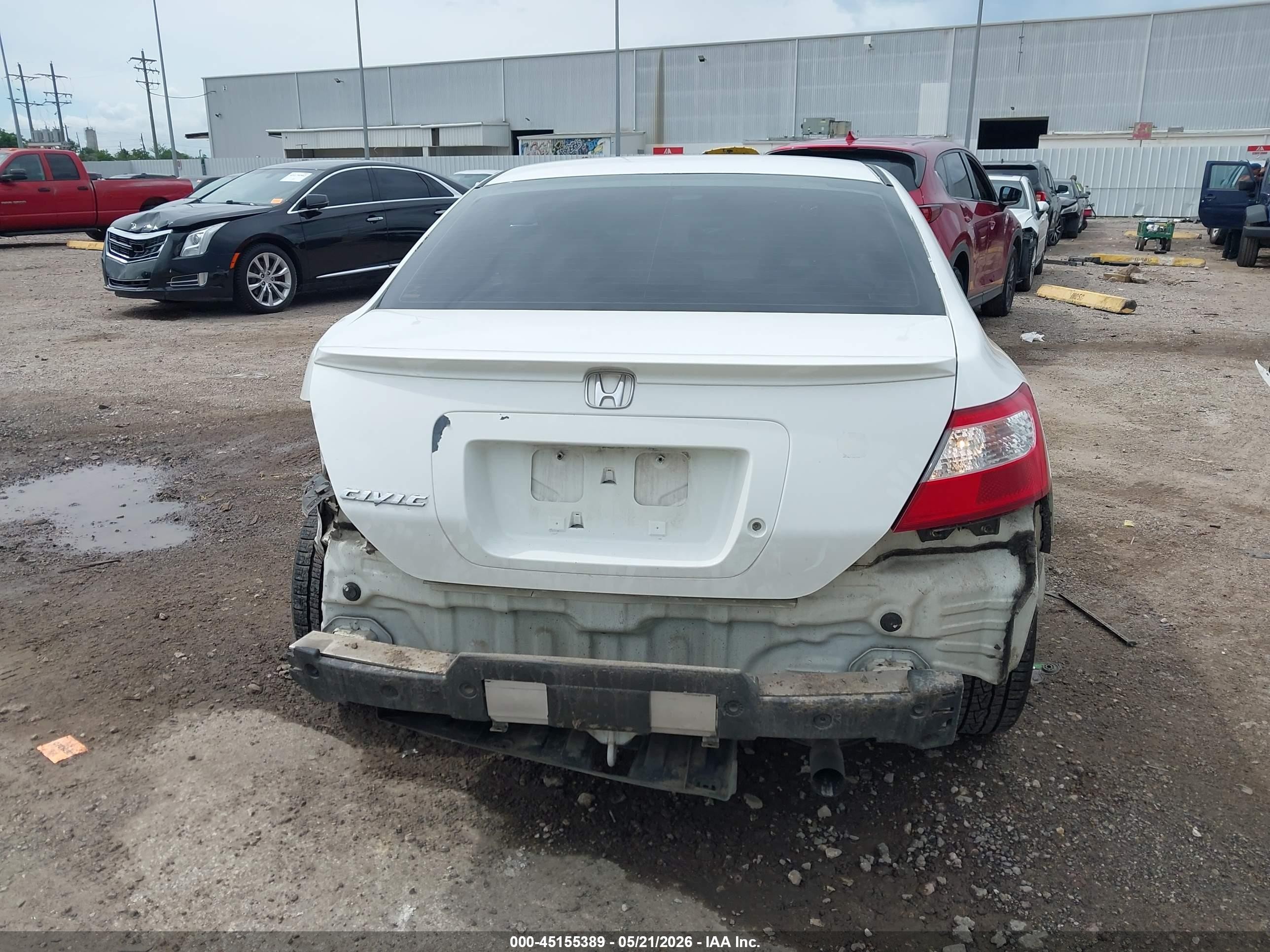 2008 Honda Civic Lx White vin: 2HGFG12658H565365