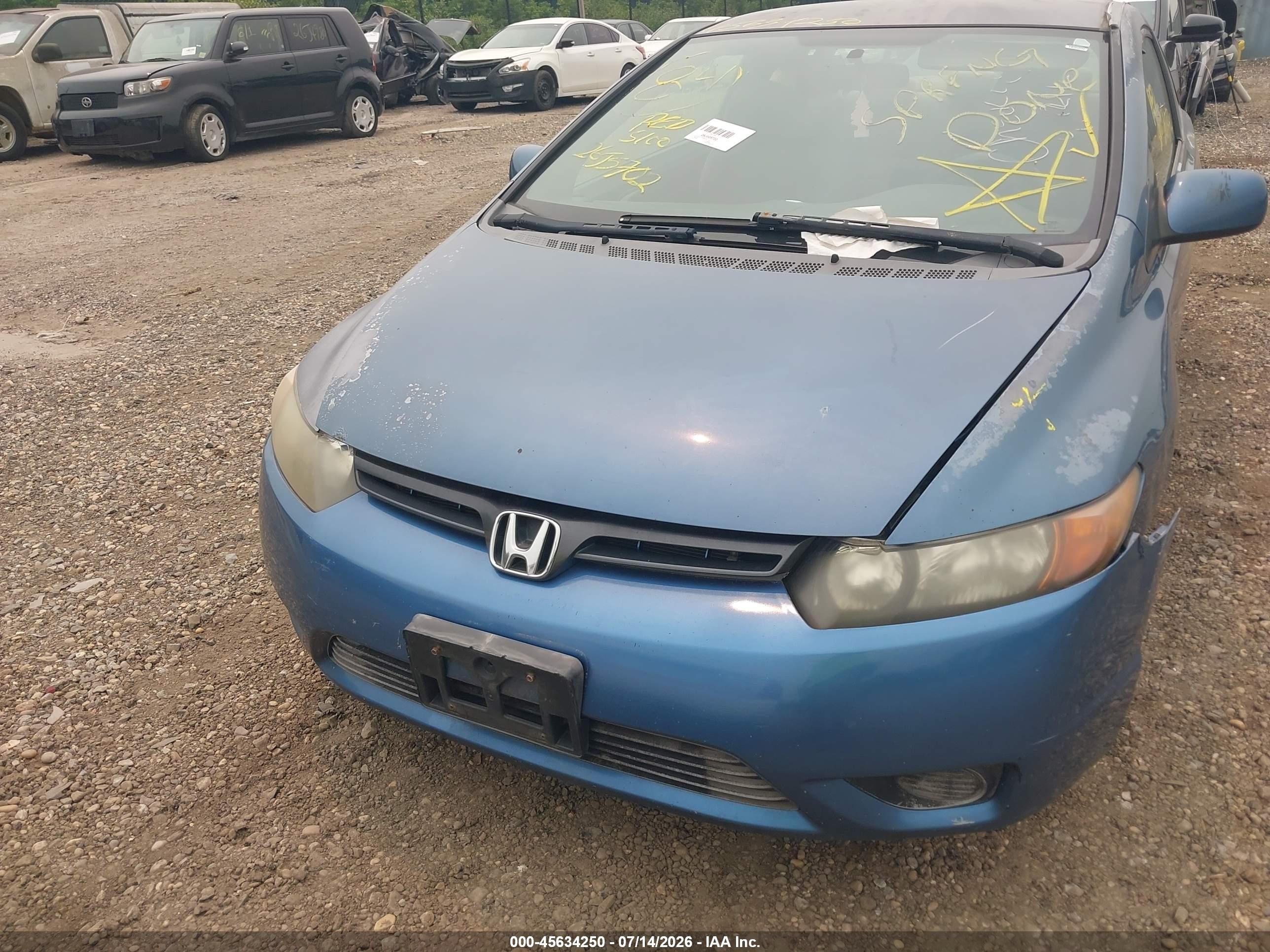2008 Honda Civic Lx Blue vin: 2HGFG12658H571747