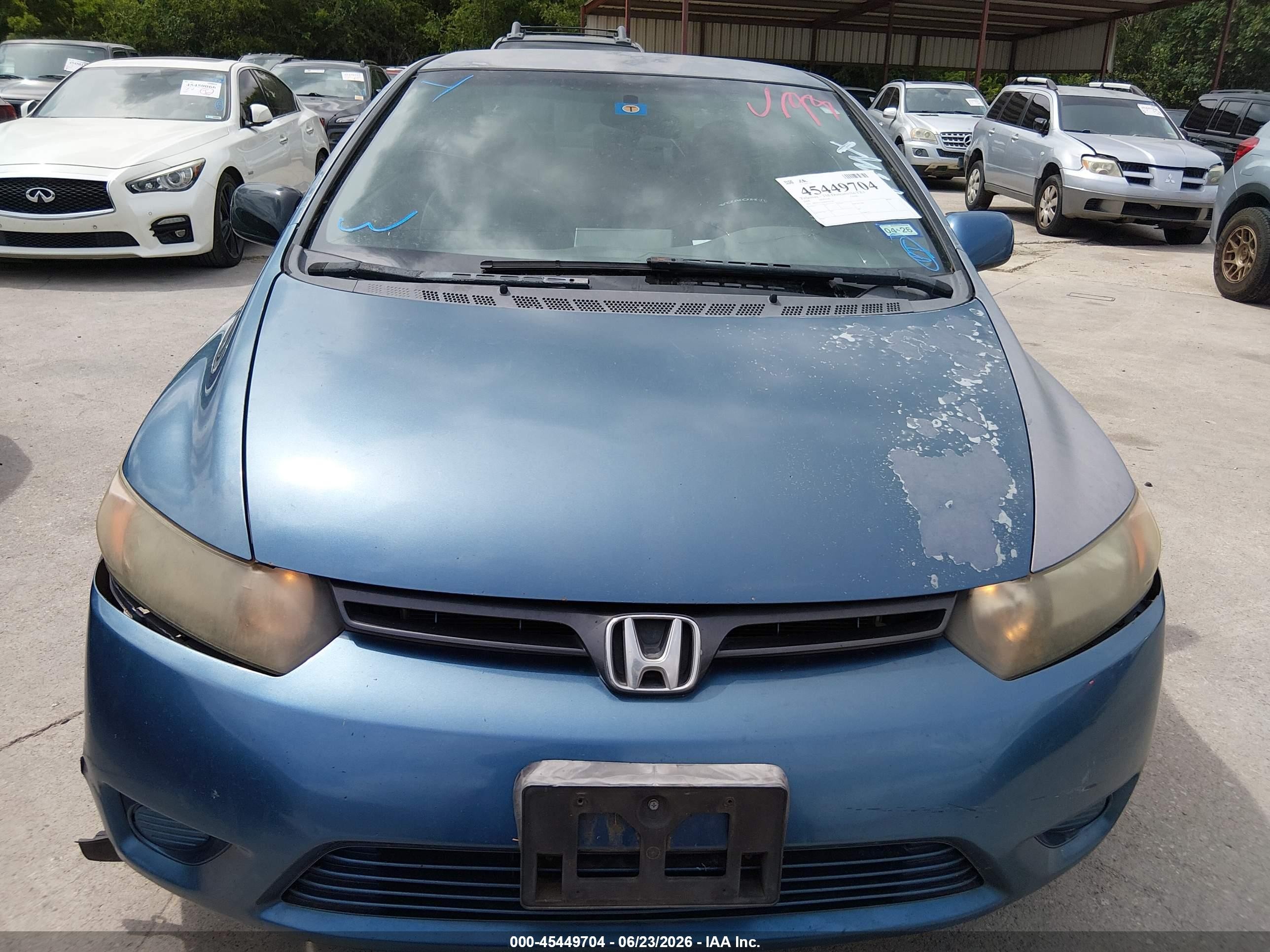 2008 Honda Civic Lx Blue vin: 2HGFG12658H572154
