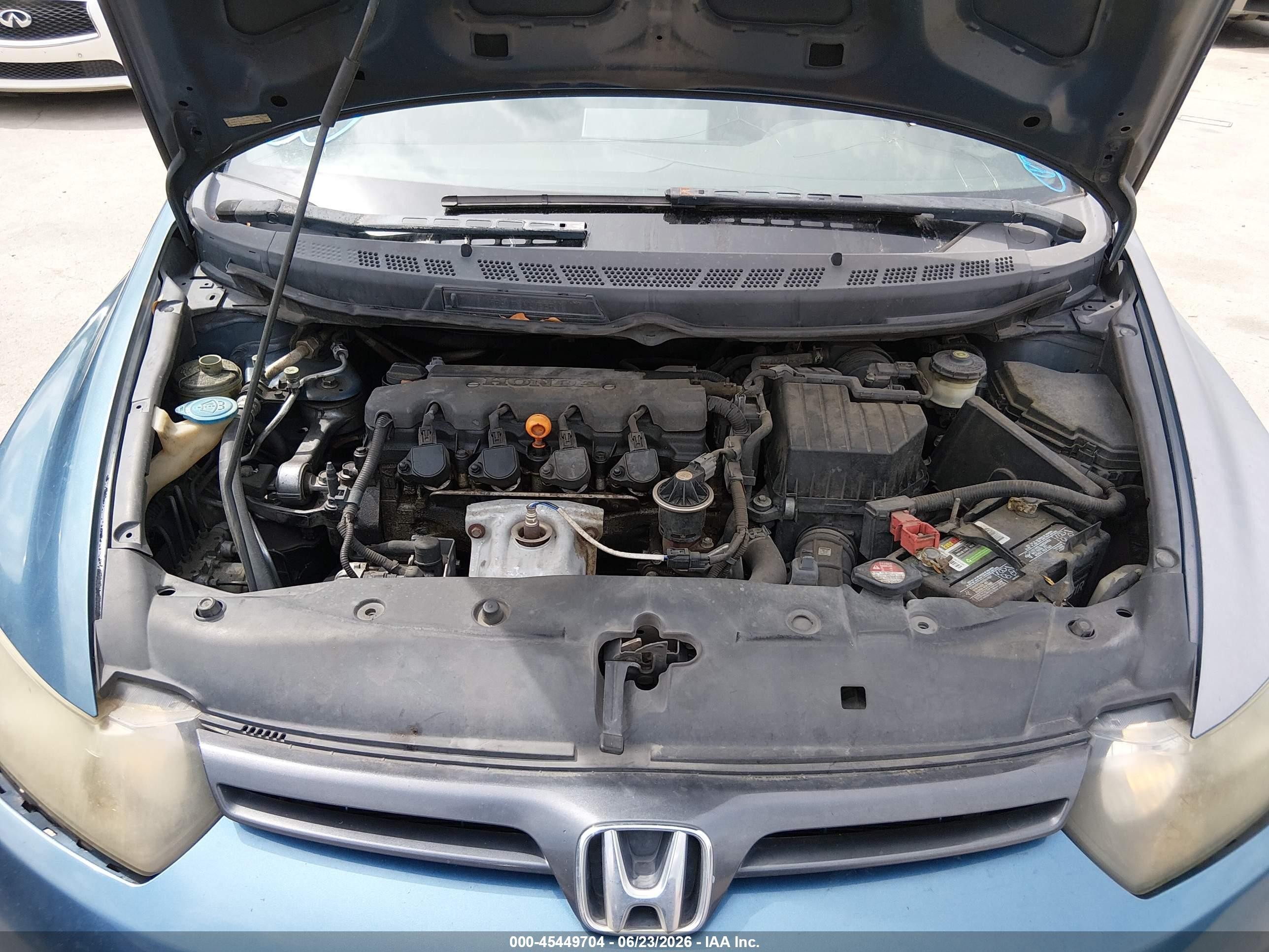 2008 Honda Civic Lx Blue vin: 2HGFG12658H572154