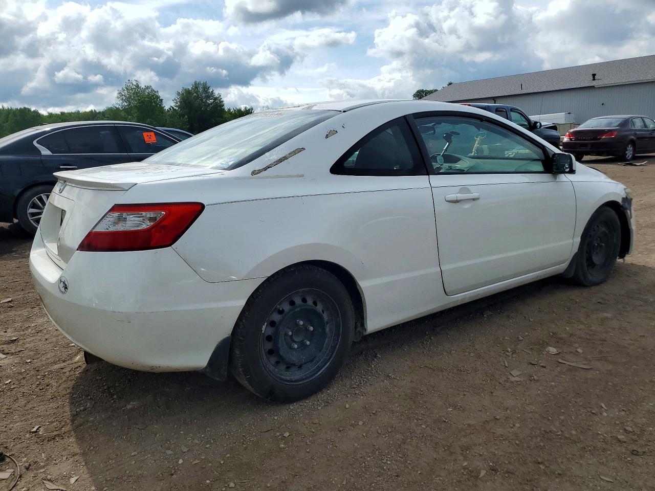 2009 Honda Civic Lx White vin: 2HGFG12659H513753