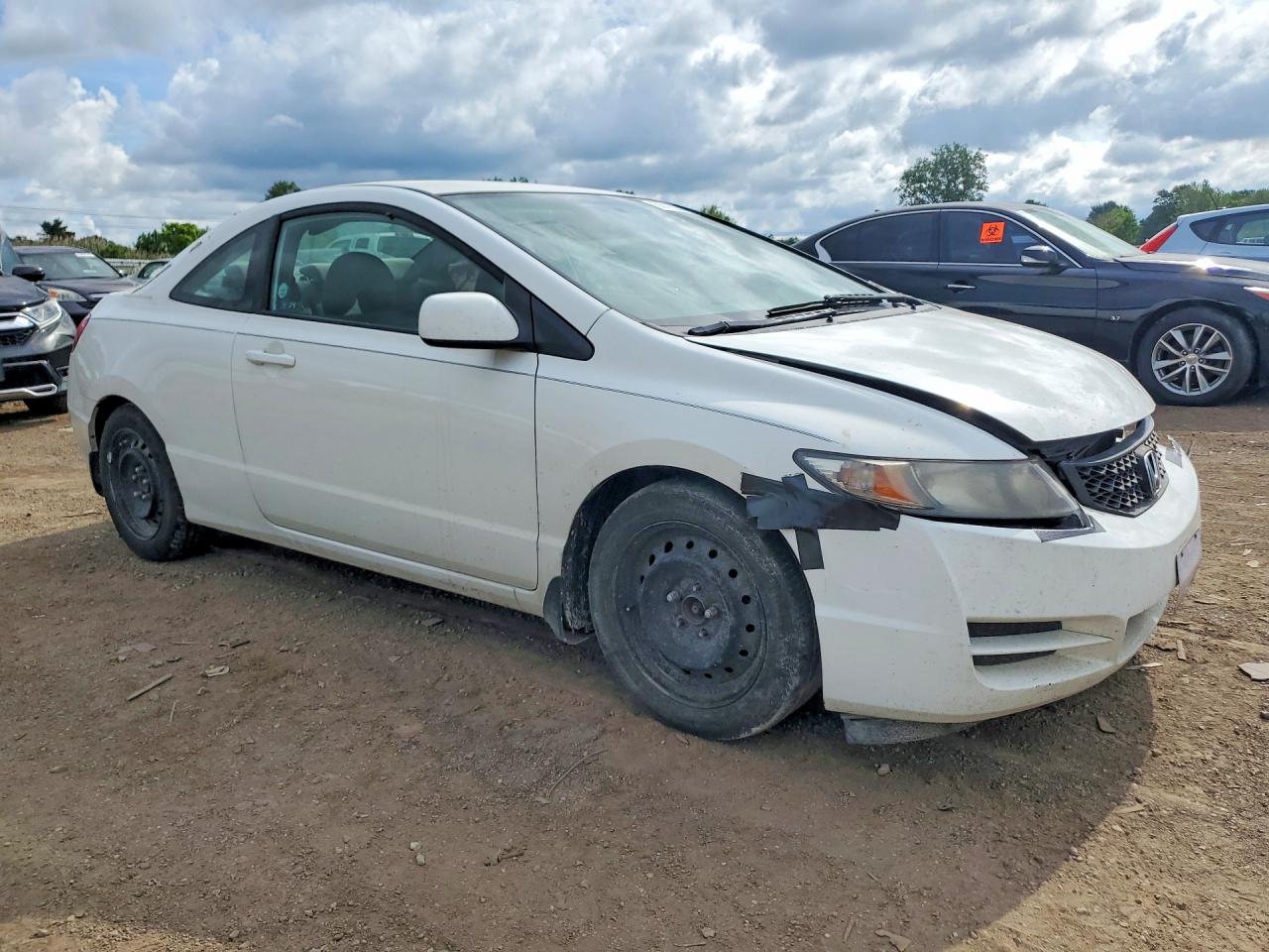 2009 Honda Civic Lx White vin: 2HGFG12659H513753