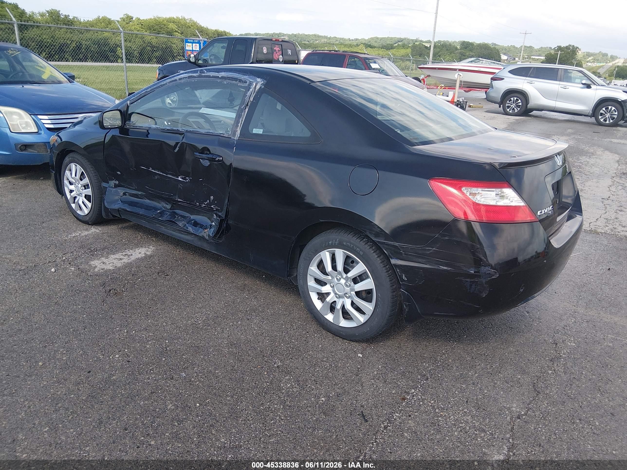 2009 Honda Civic Lx Black vin: 2HGFG12659H519066