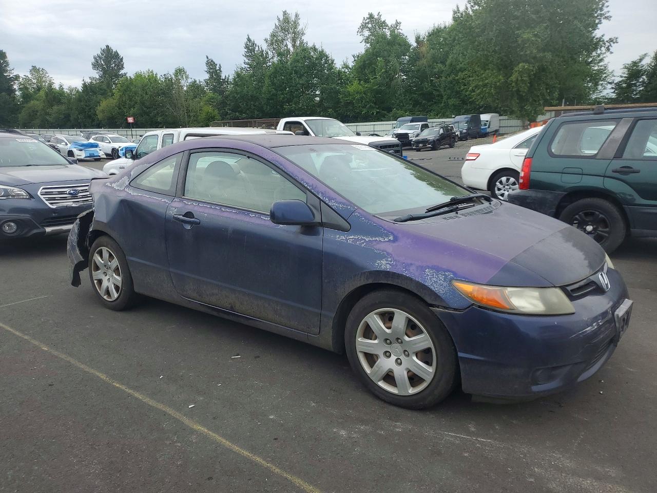 2006 Honda Civic Lx Blue vin: 2HGFG12666H570197