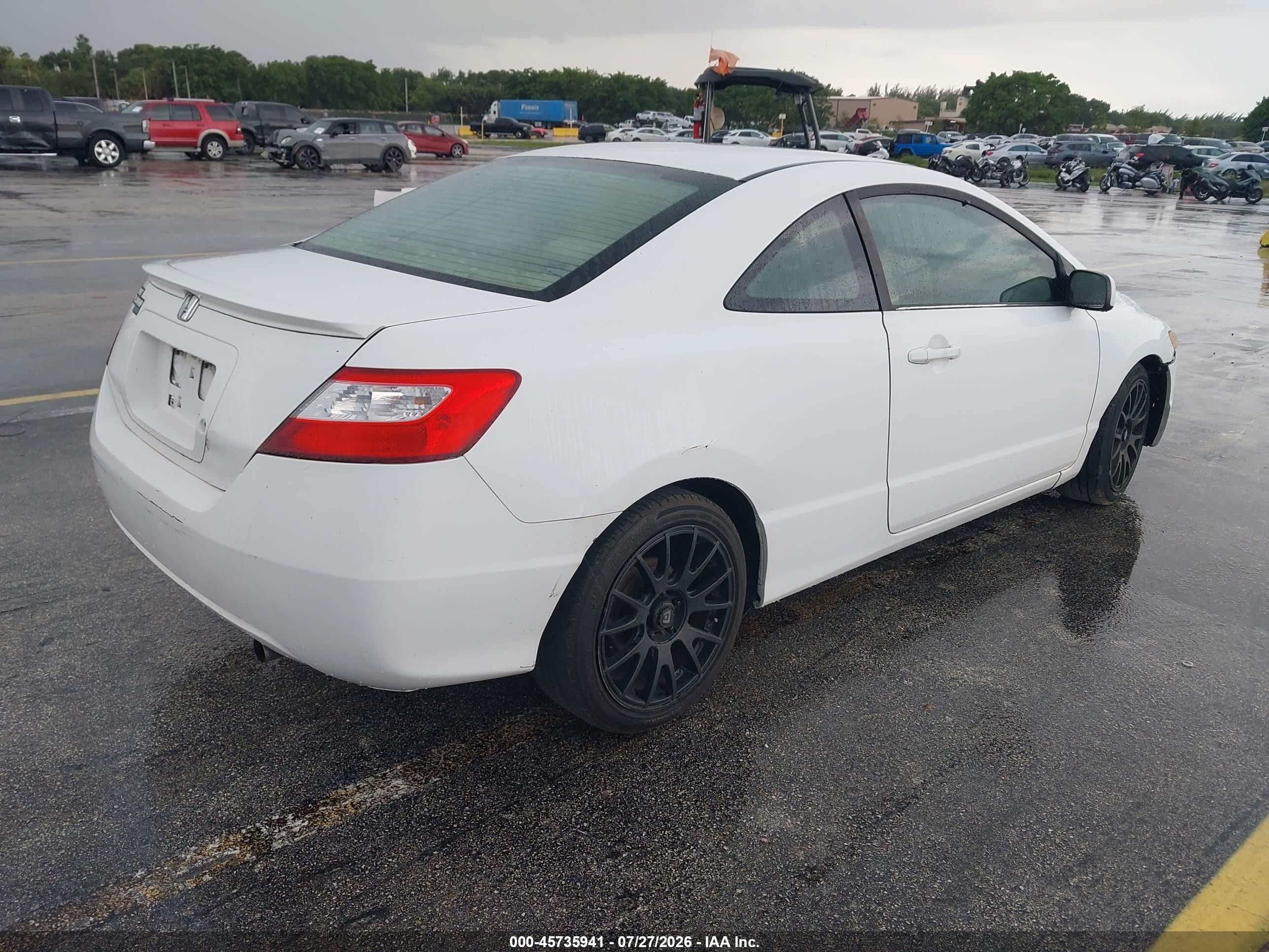2007 Honda Civic Lx Белый vin: 2HGFG12667H501057