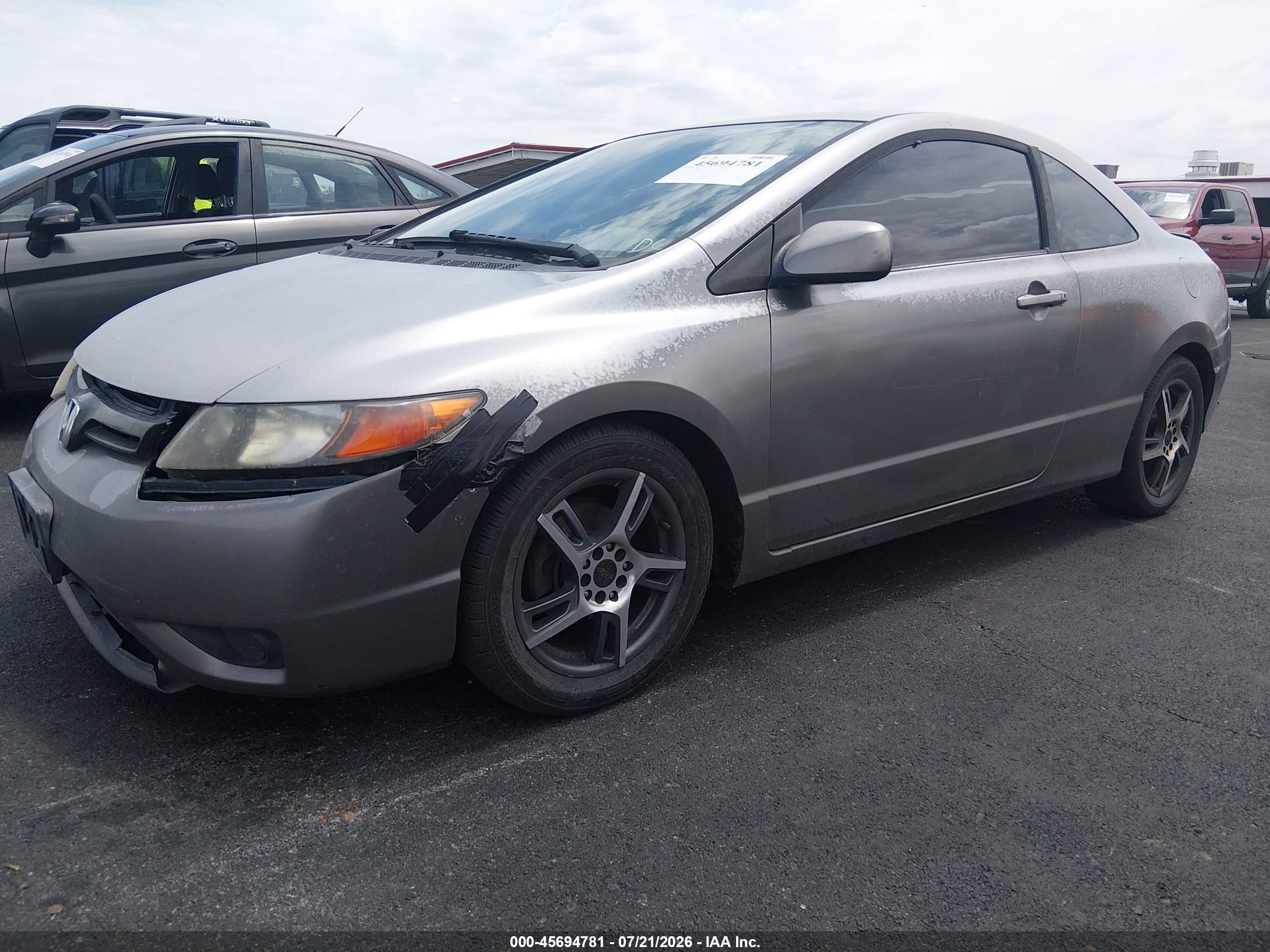 2007 Honda Civic Lx Silver vin: 2HGFG12667H510132