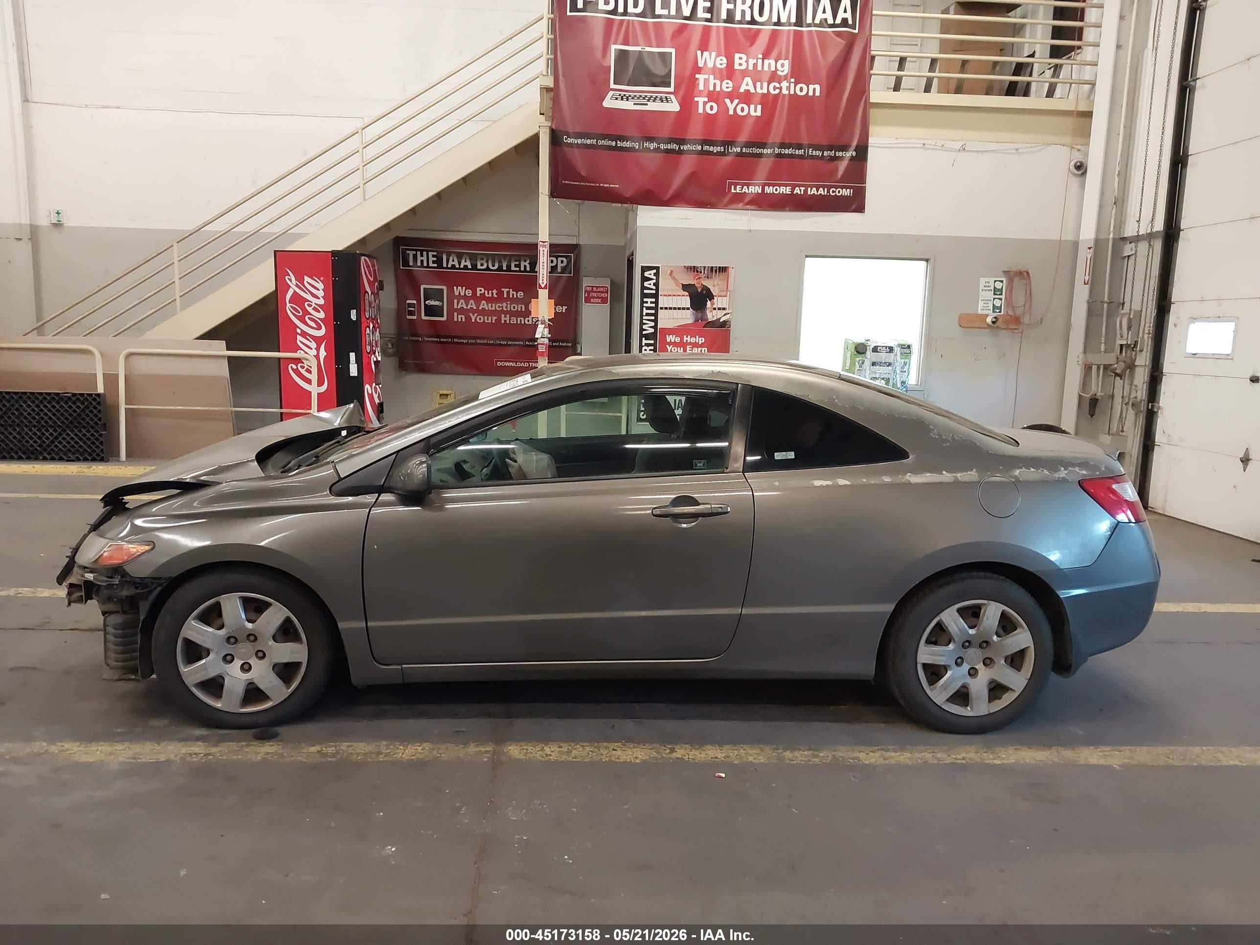 2007 Honda Civic Lx Gray vin: 2HGFG12667H510762