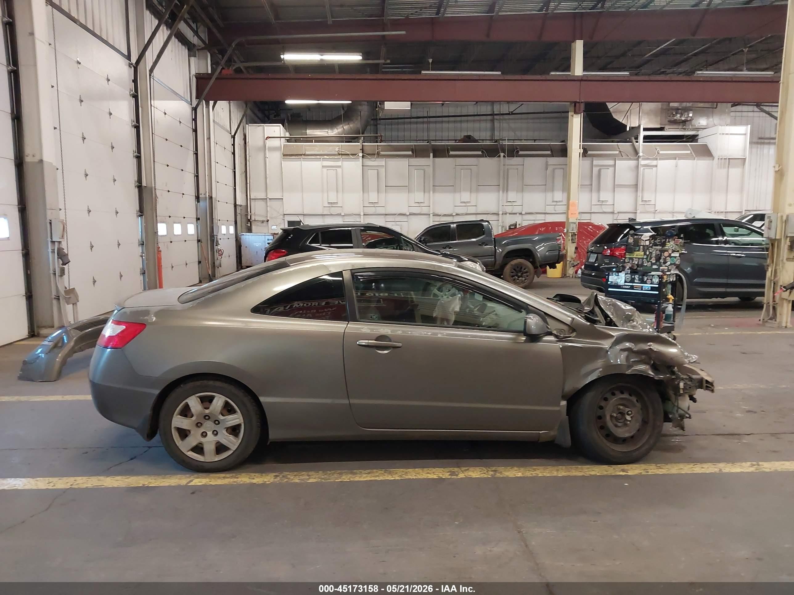 2007 Honda Civic Lx Gray vin: 2HGFG12667H510762