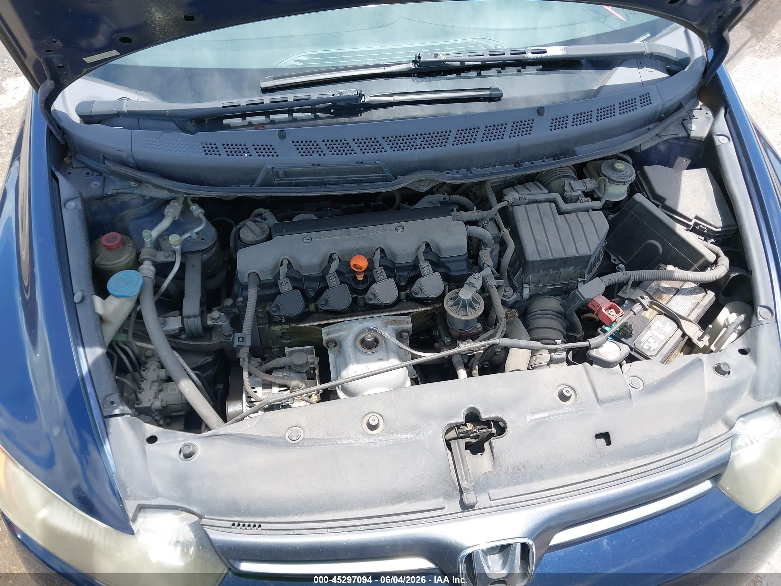 2008 Honda Civic Lx Blue vin: 2HGFG12668H524906