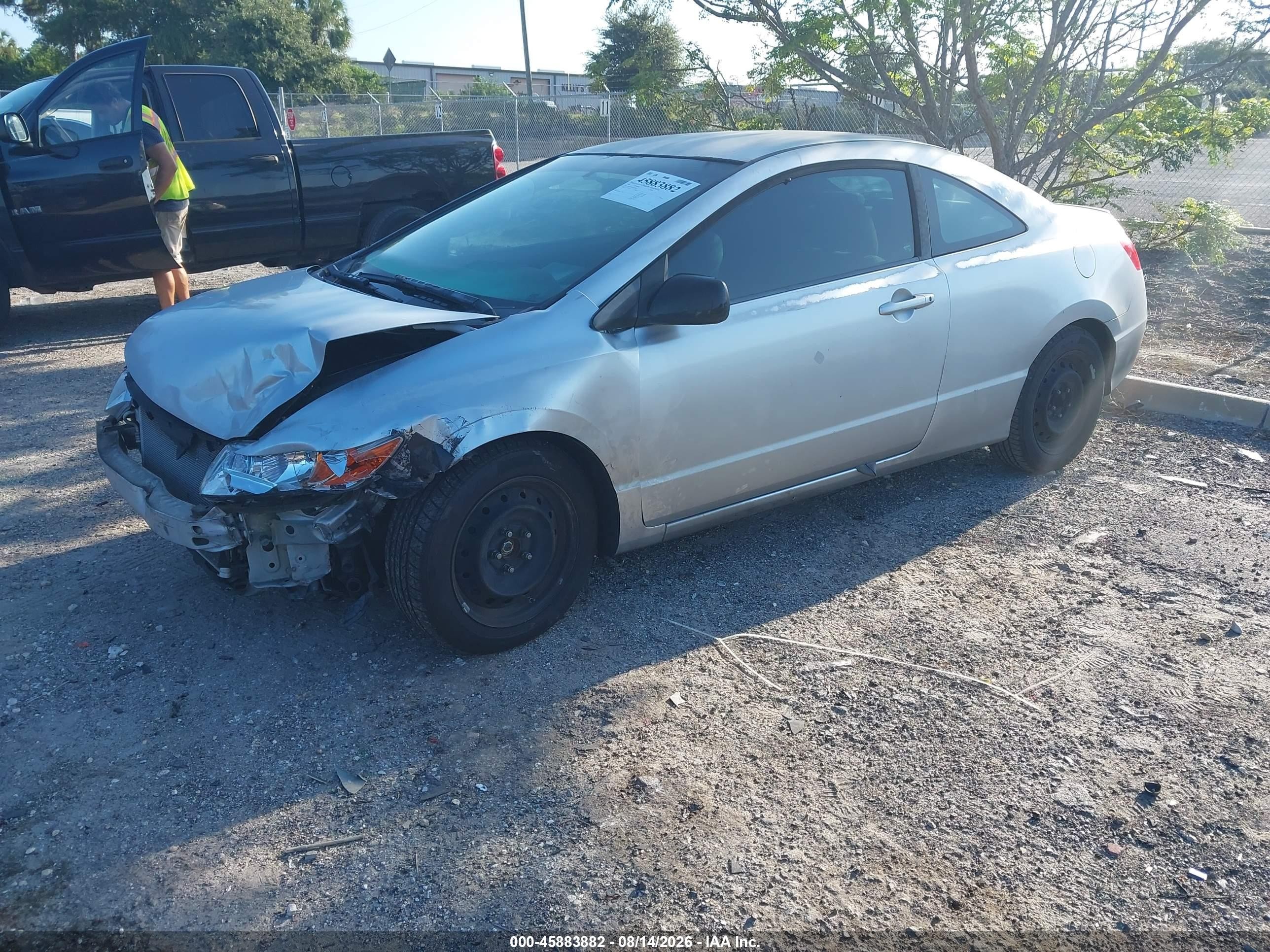 2008 Honda Civic Lx Серебряный vin: 2HGFG12668H538482