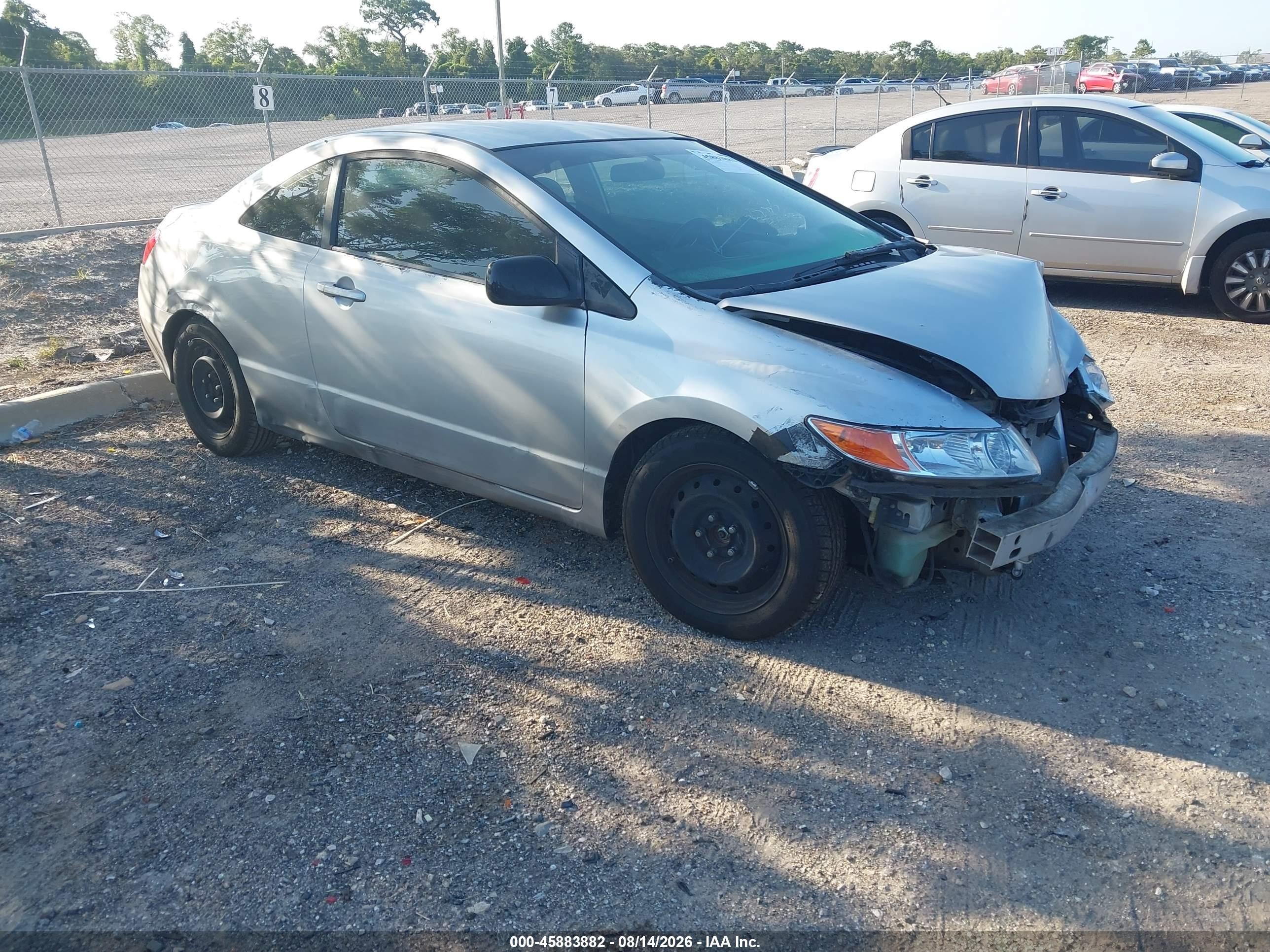 2008 Honda Civic Lx Silver vin: 2HGFG12668H538482