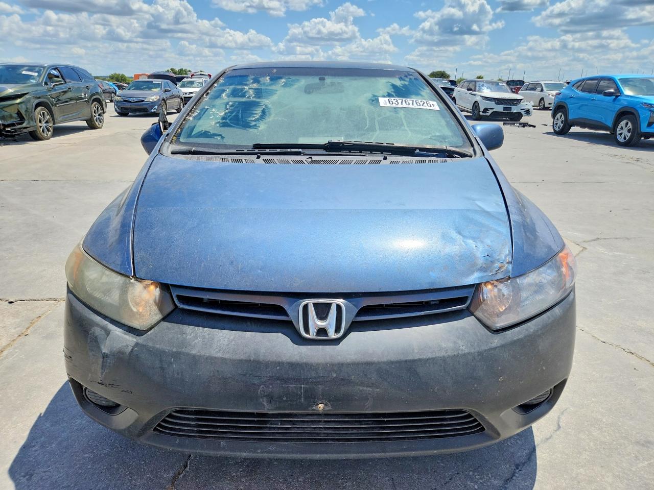 2008 Honda Civic Lx Blue vin: 2HGFG12668H540488