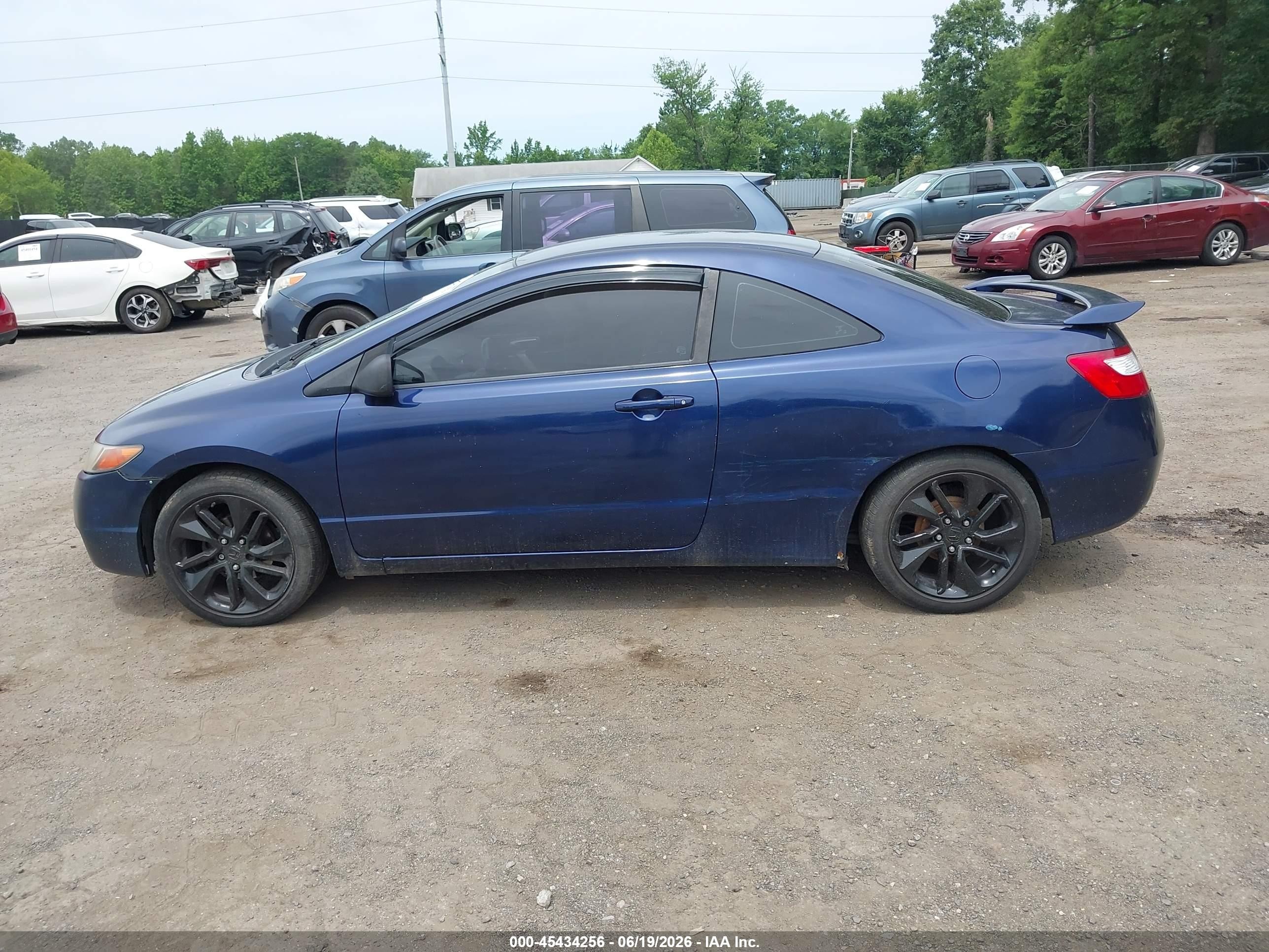 2008 Honda Civic Lx Blue vin: 2HGFG12668H558523
