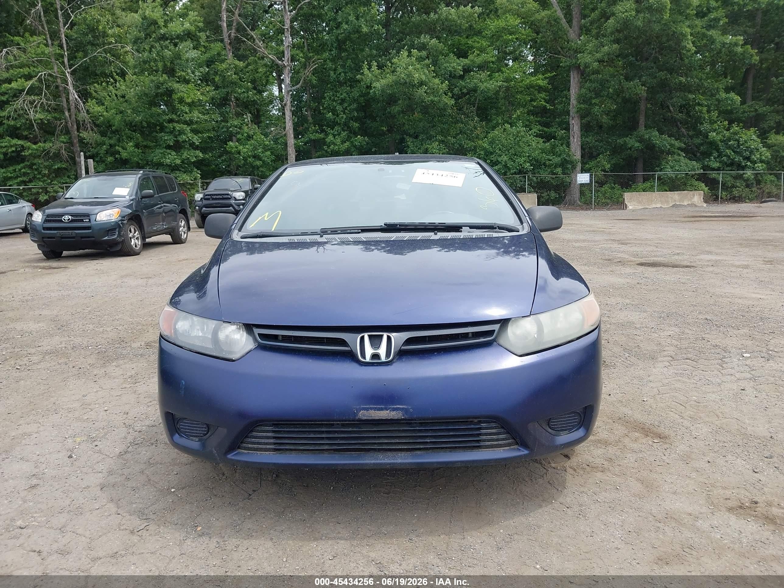 2008 Honda Civic Lx Blue vin: 2HGFG12668H558523
