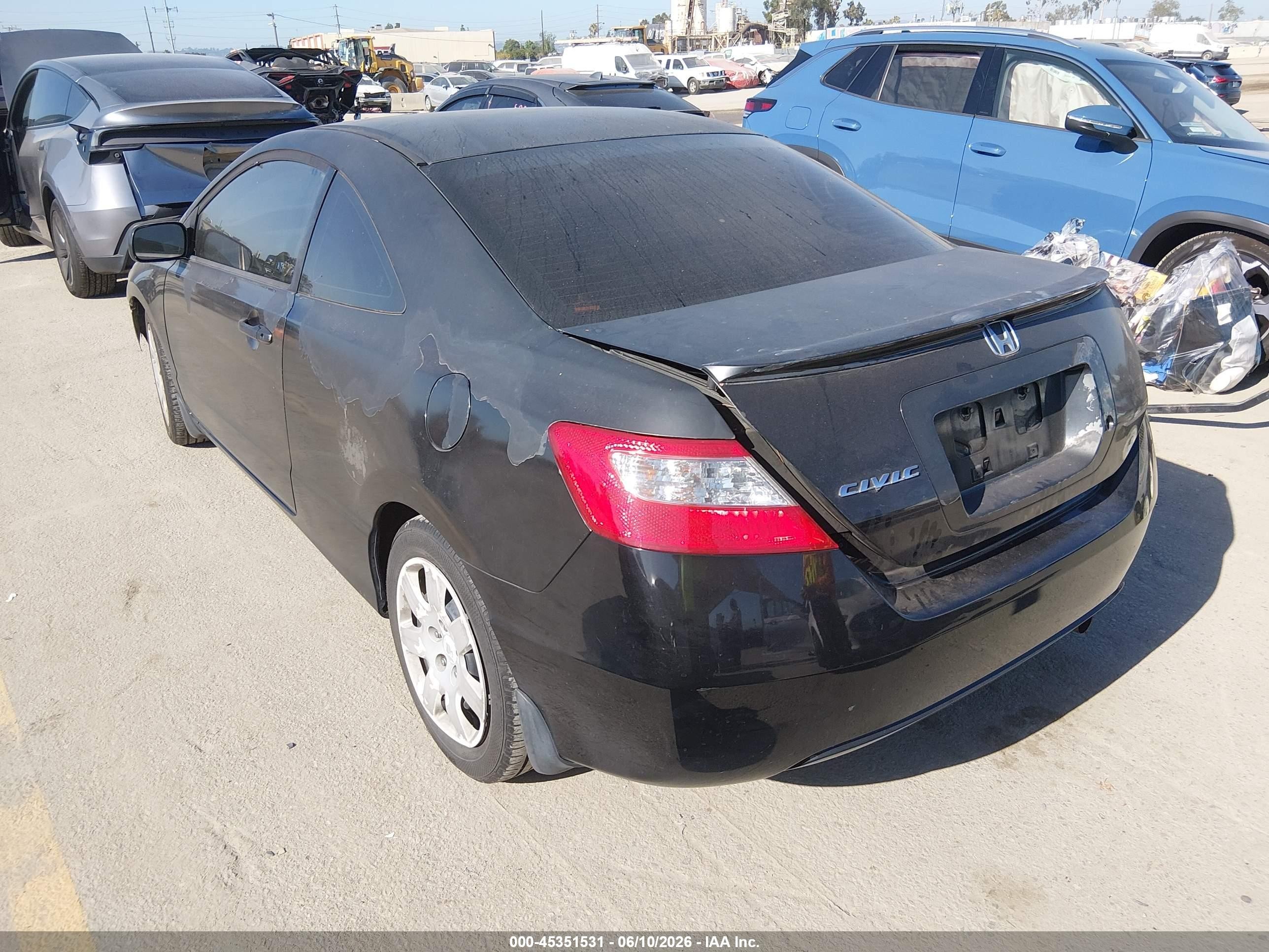 2009 Honda Civic Lx Black vin: 2HGFG12669H508626