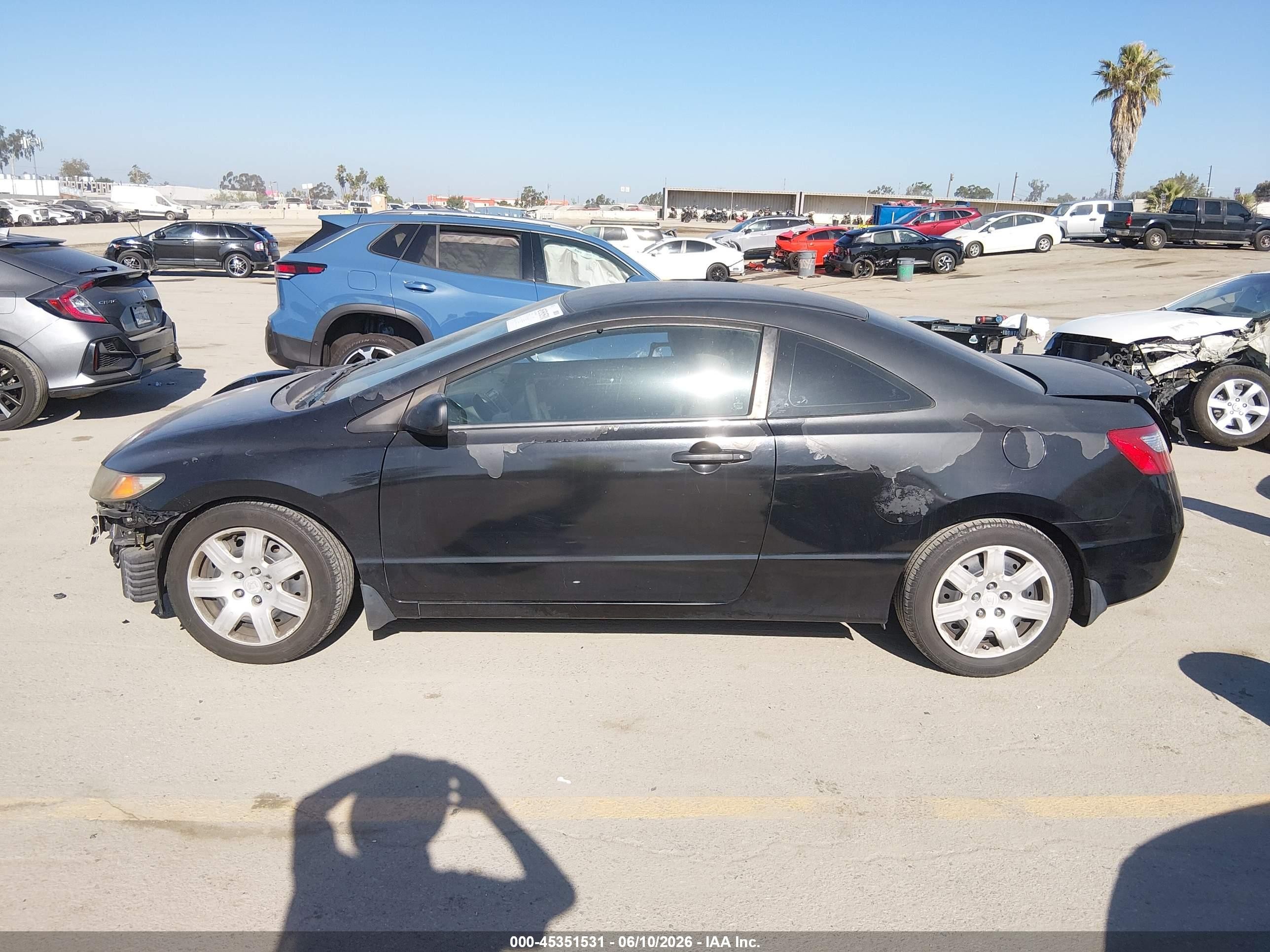2009 Honda Civic Lx Black vin: 2HGFG12669H508626