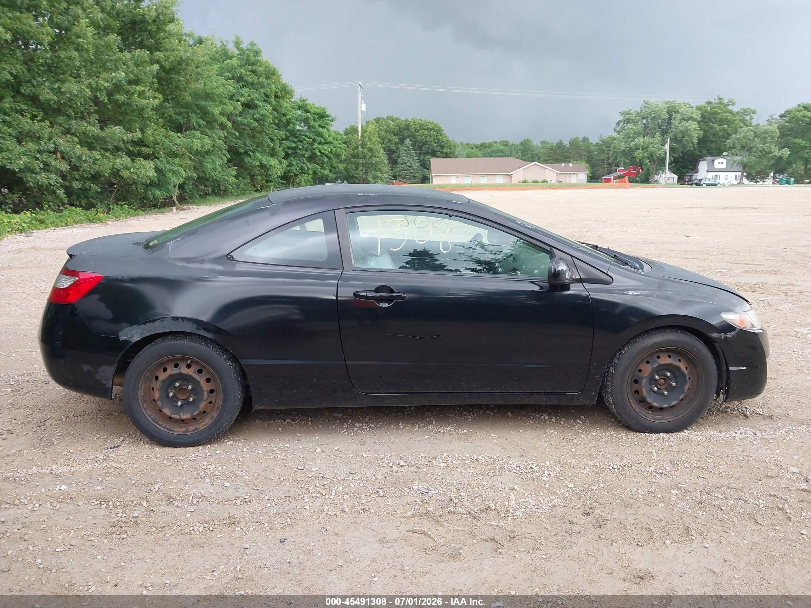 2009 Honda Civic Lx Black vin: 2HGFG12669H531775