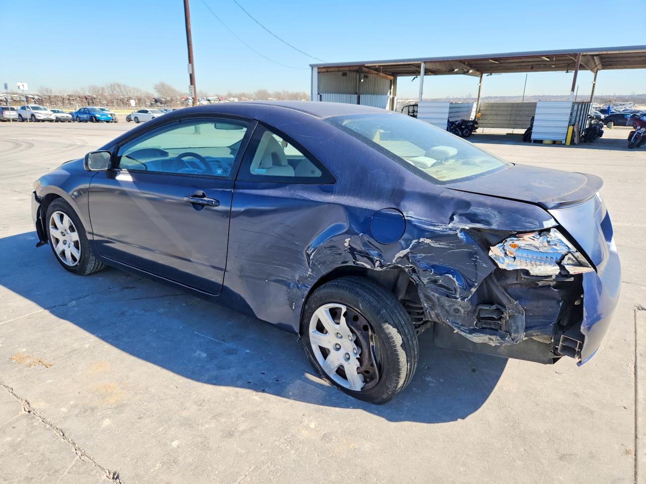2006 Honda Civic Lx Blue vin: 2HGFG12676H533658