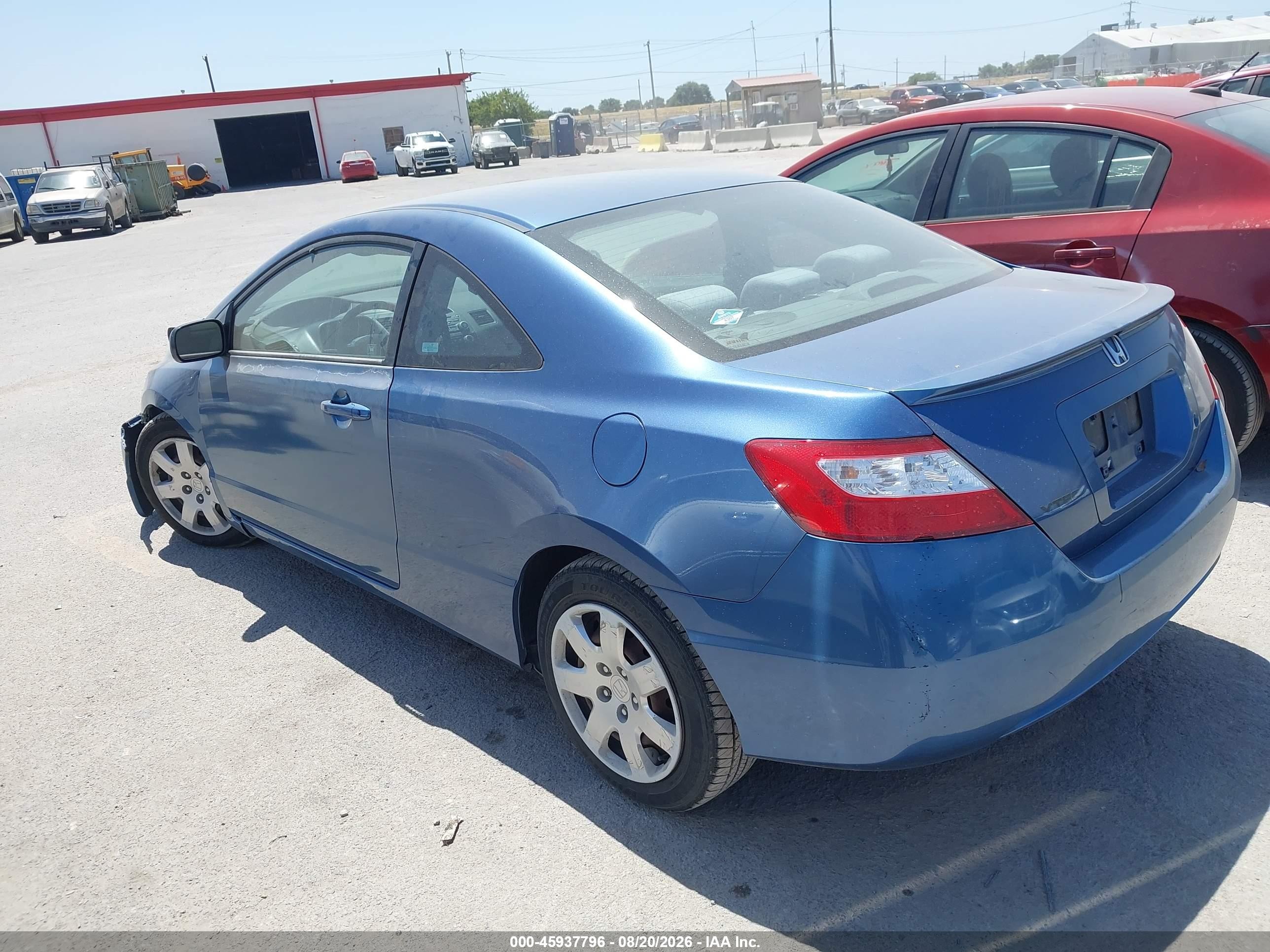 2006 Honda Civic Lx Blue vin: 2HGFG12676H550623