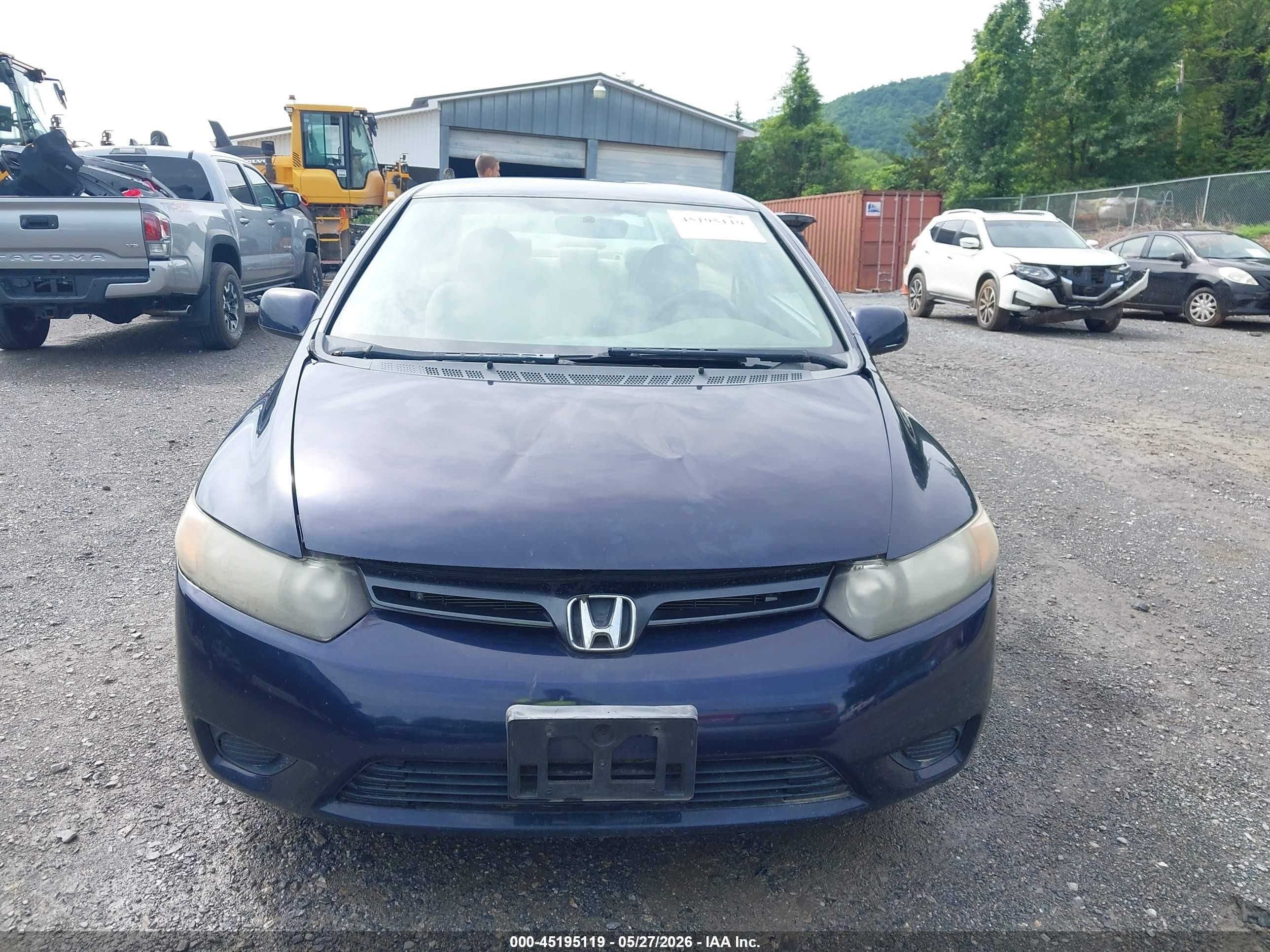 2006 Honda Civic Lx Blue vin: 2HGFG12676H582231