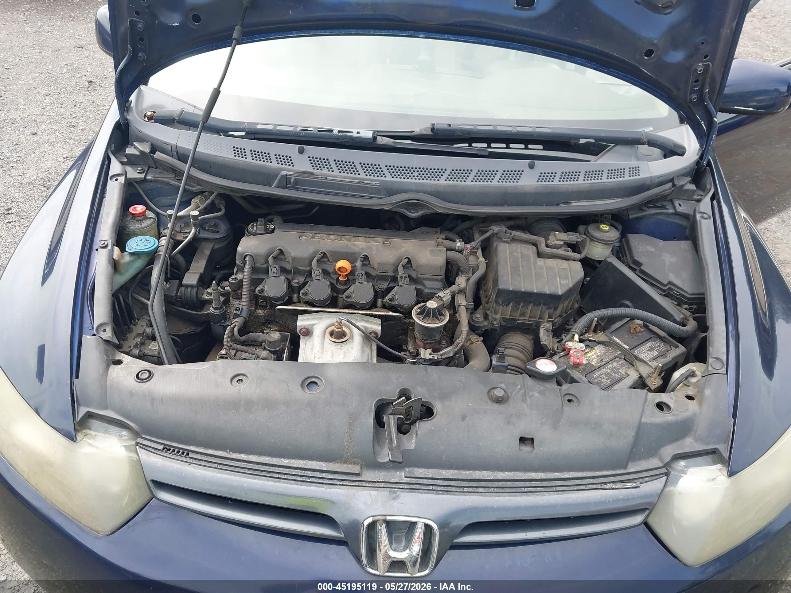 2006 Honda Civic Lx Blue vin: 2HGFG12676H582231