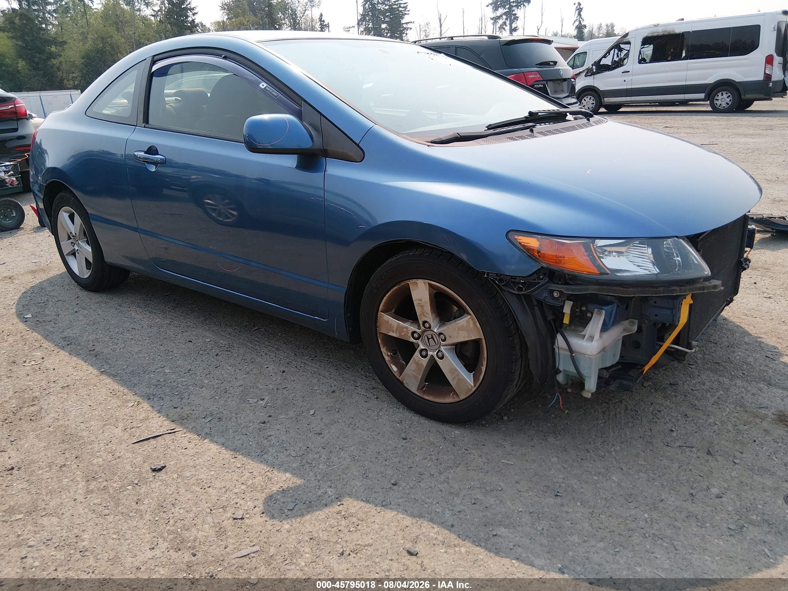 2007 Honda Civic Lx Blue vin: 2HGFG12677H002803