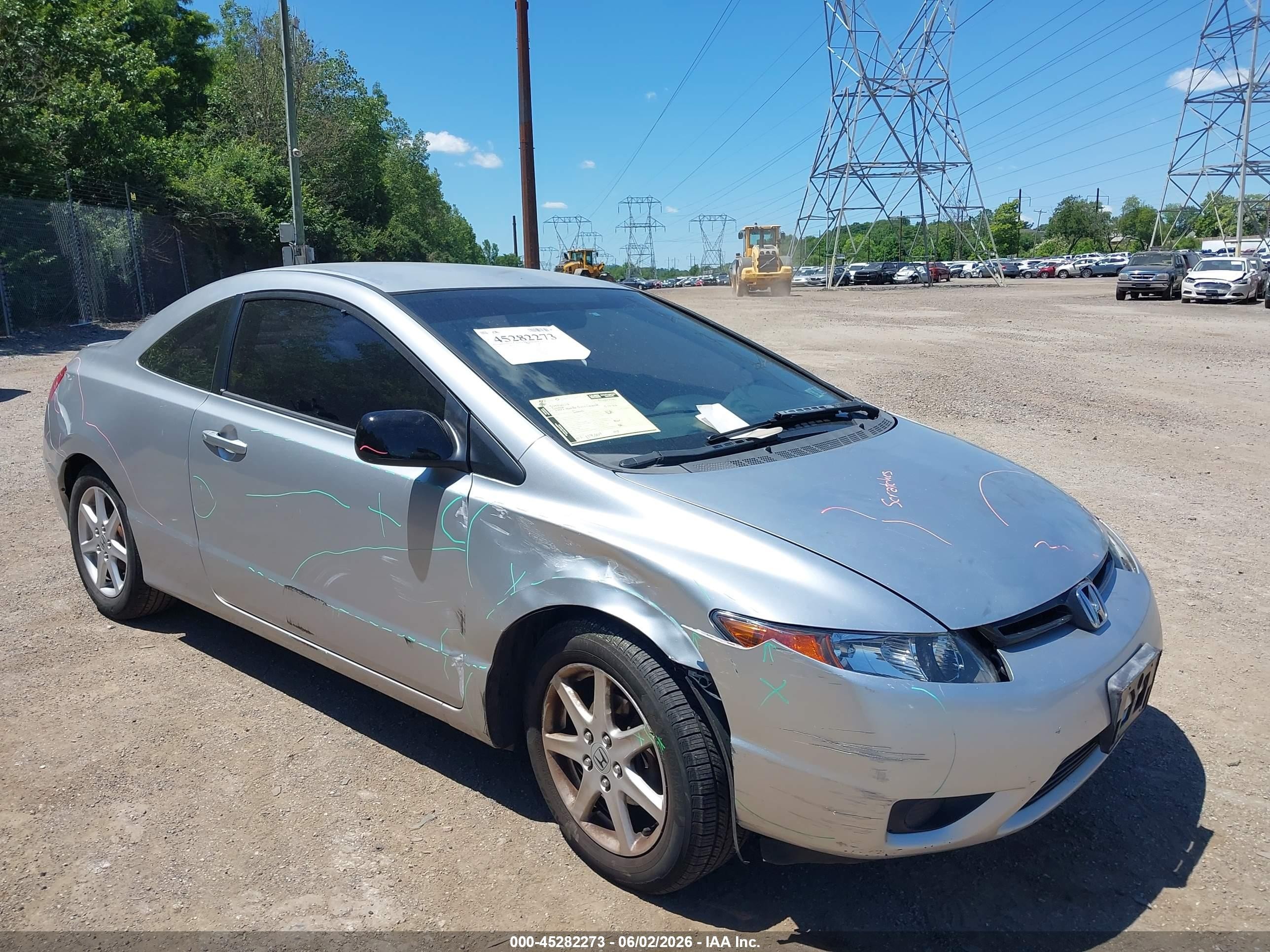 2007 Honda Civic Lx Silver vin: 2HGFG12677H501987