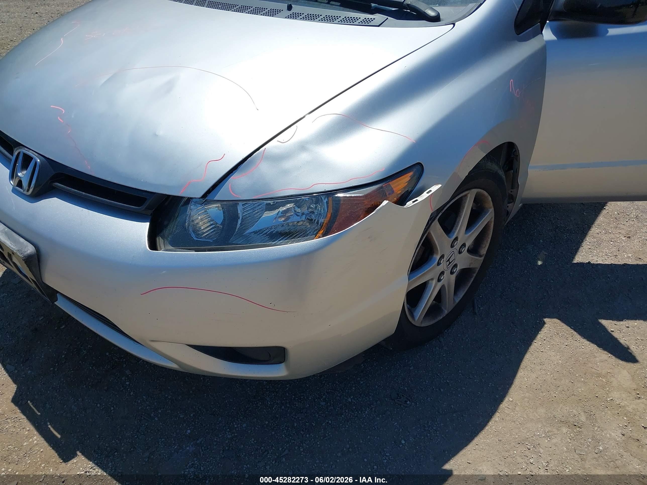 2007 Honda Civic Lx Серебряный vin: 2HGFG12677H501987